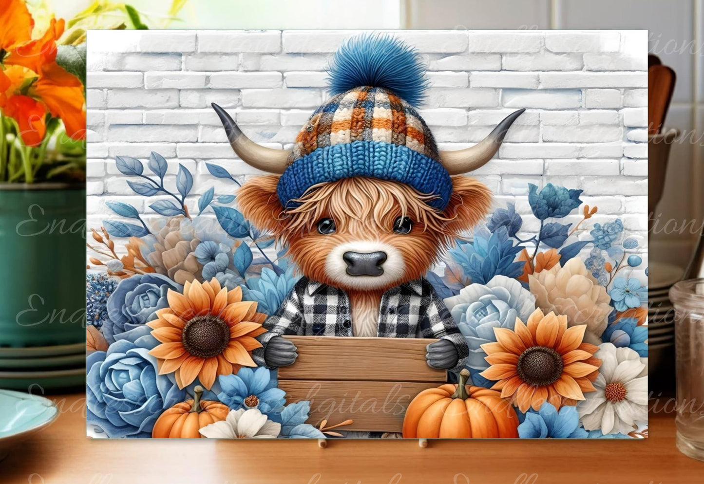 HIGHLAND COW CUTTING board sublimation sublimation high resolution, 2 files for download, 1 add your own text, can be resized