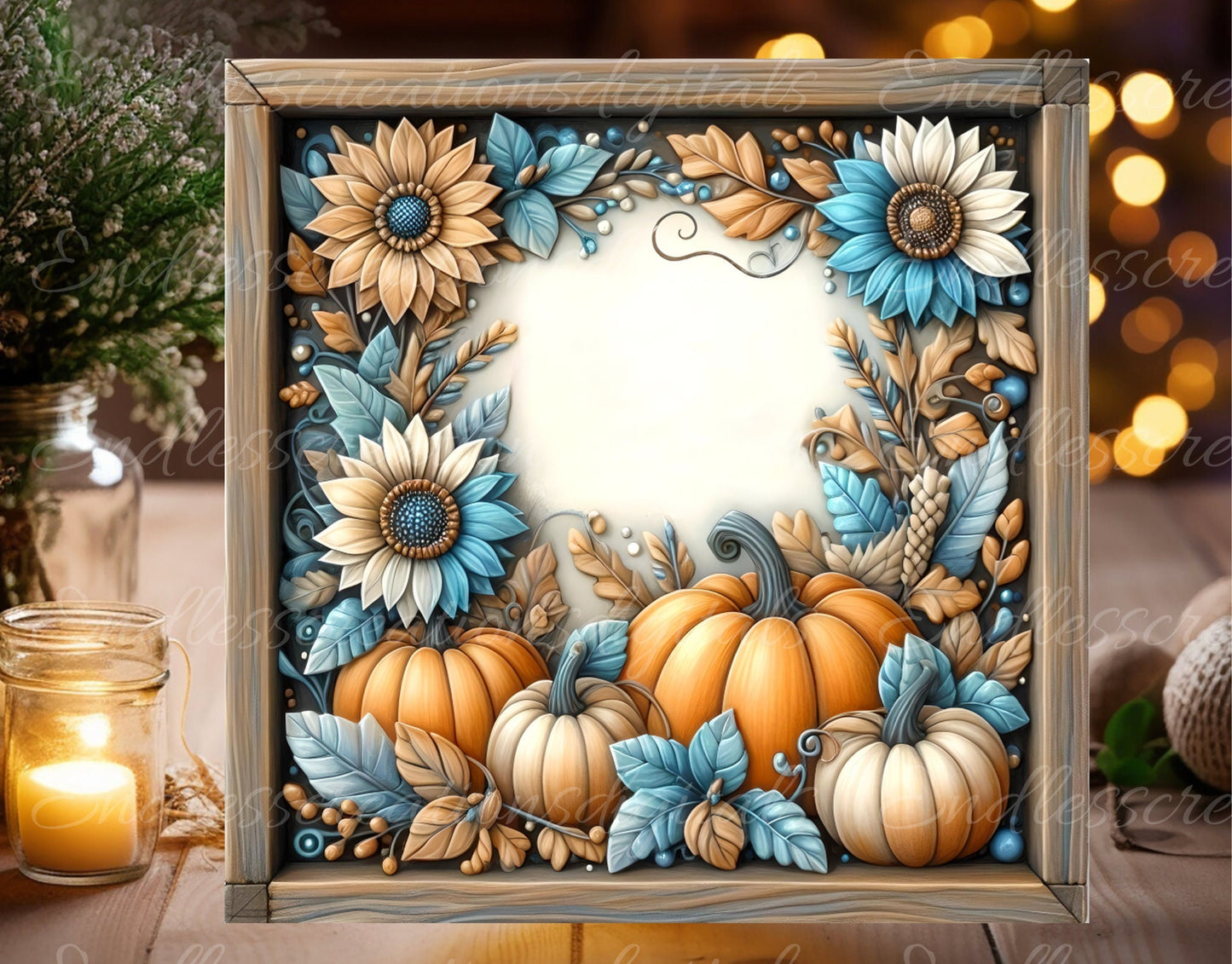 FALL SQUARE DOOR hanger, wreath sign, square cutting board png, for sublimation high resolution 2 files for download, 1 add your own text