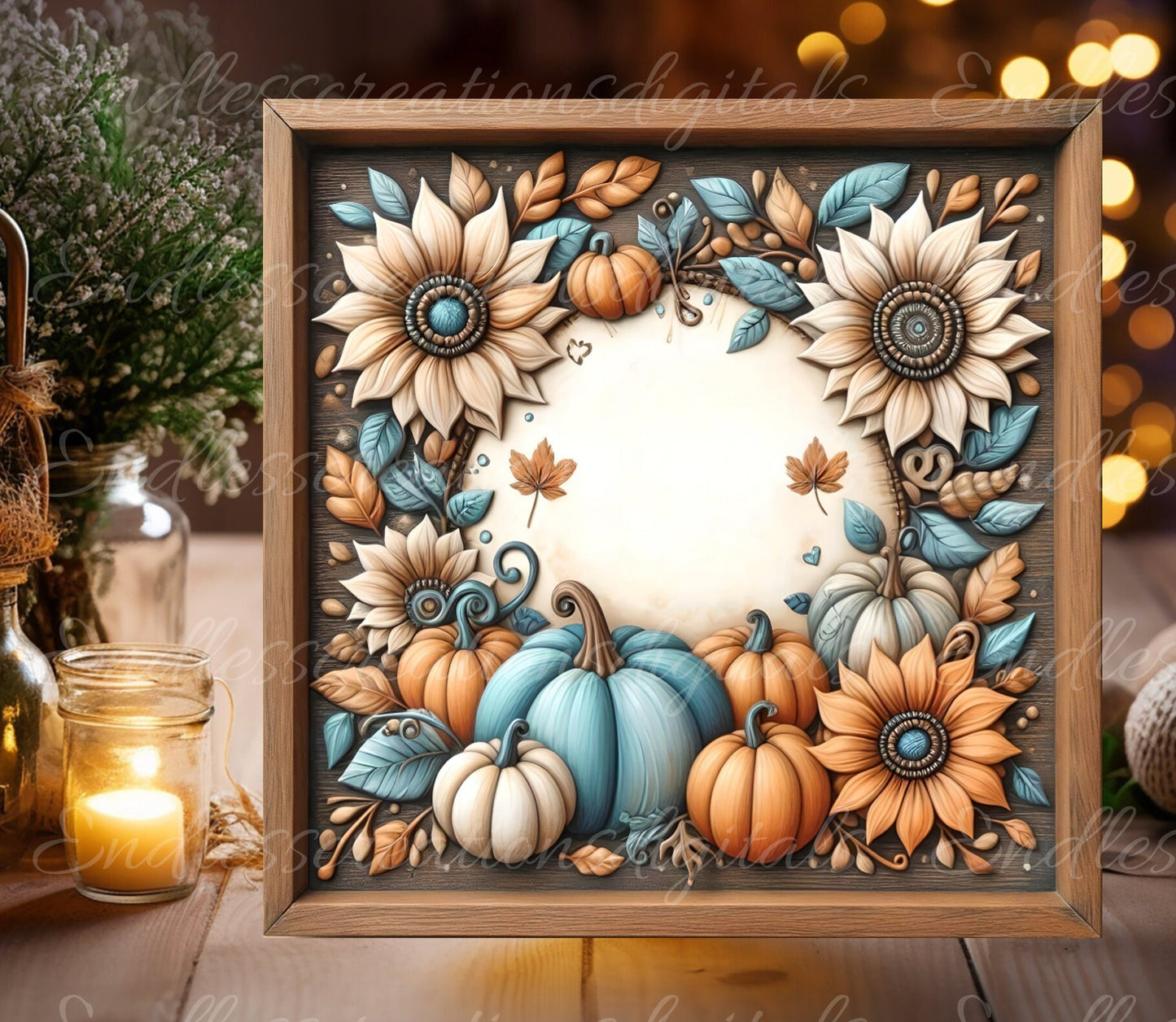 FALL SQUARE DOOR hanger, wreath sign, square cutting board png, for sublimation high resolution 2 files for download, 1 add your own text