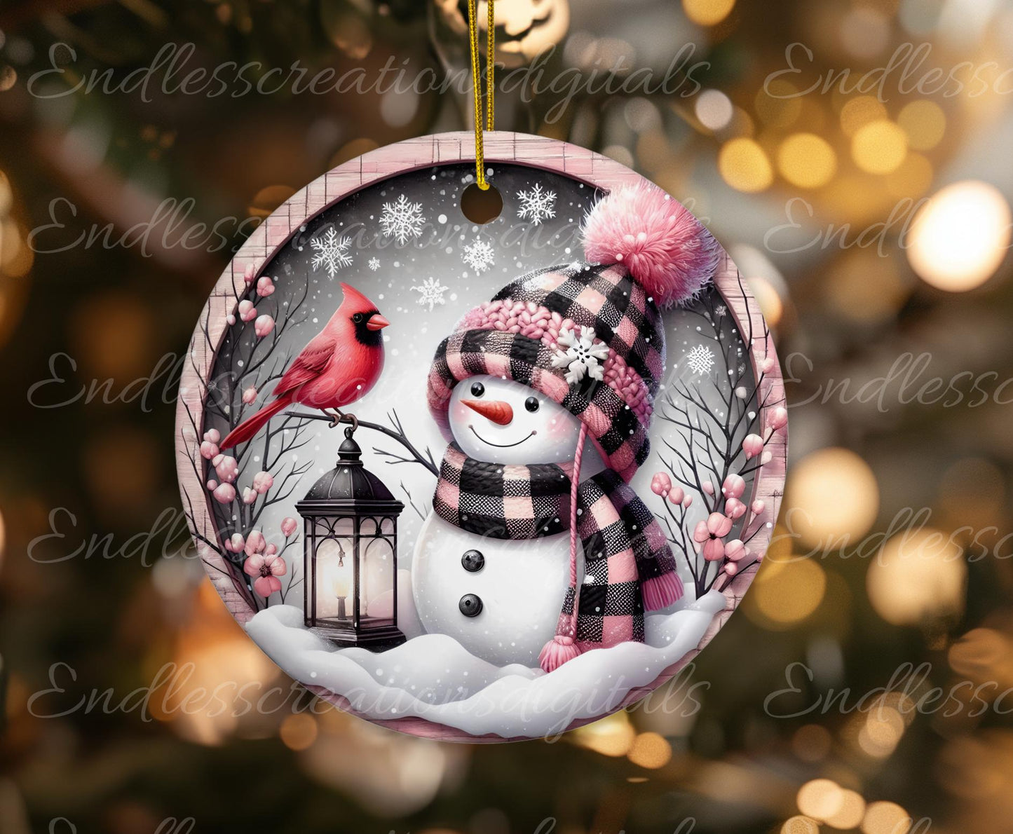 PINK SNOWMAN WINTER