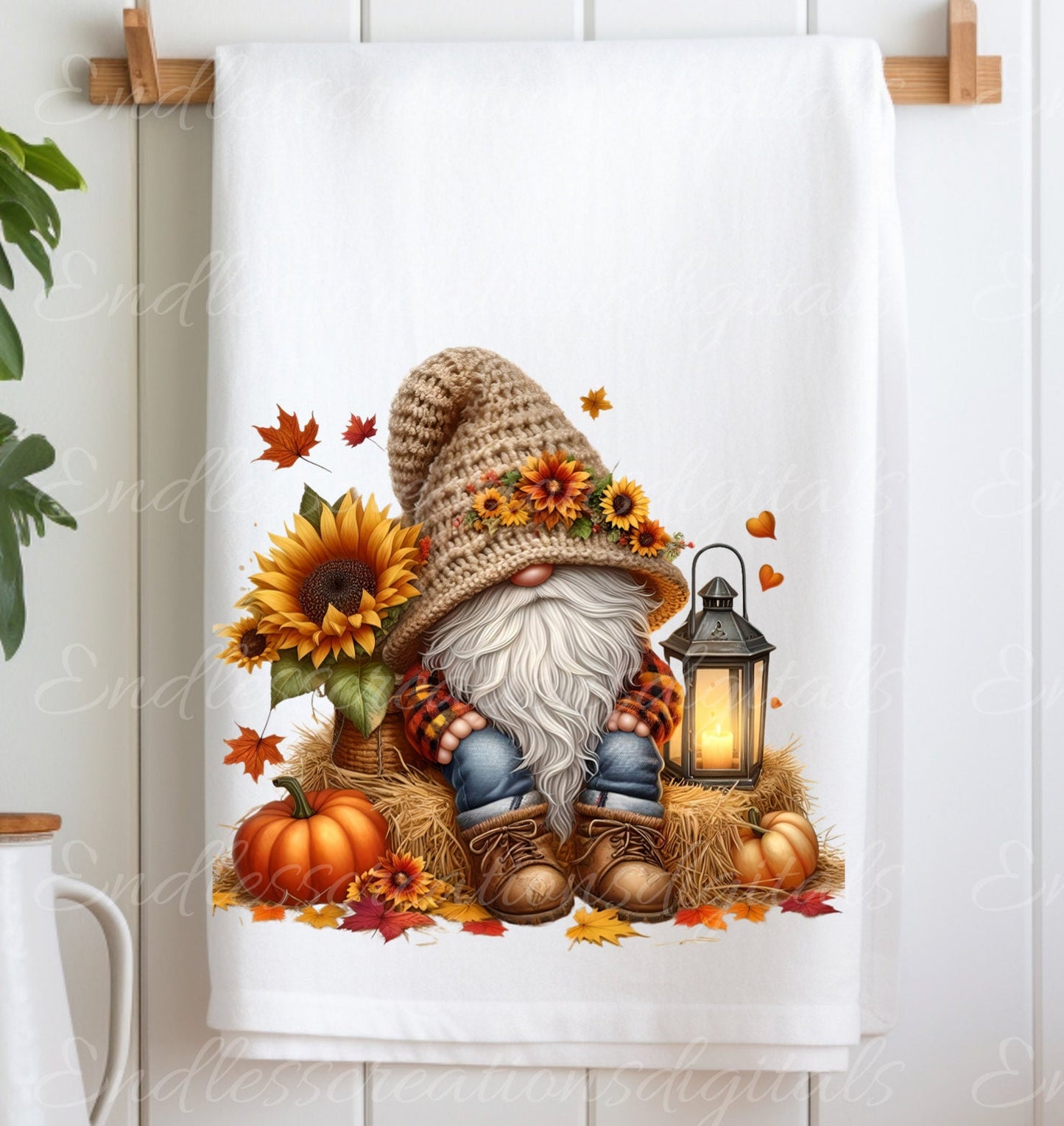FALL GNOMES pillow covers, tea towel, tote bags etc. sublimation package of 5 high definition 300 Dpi, transparent