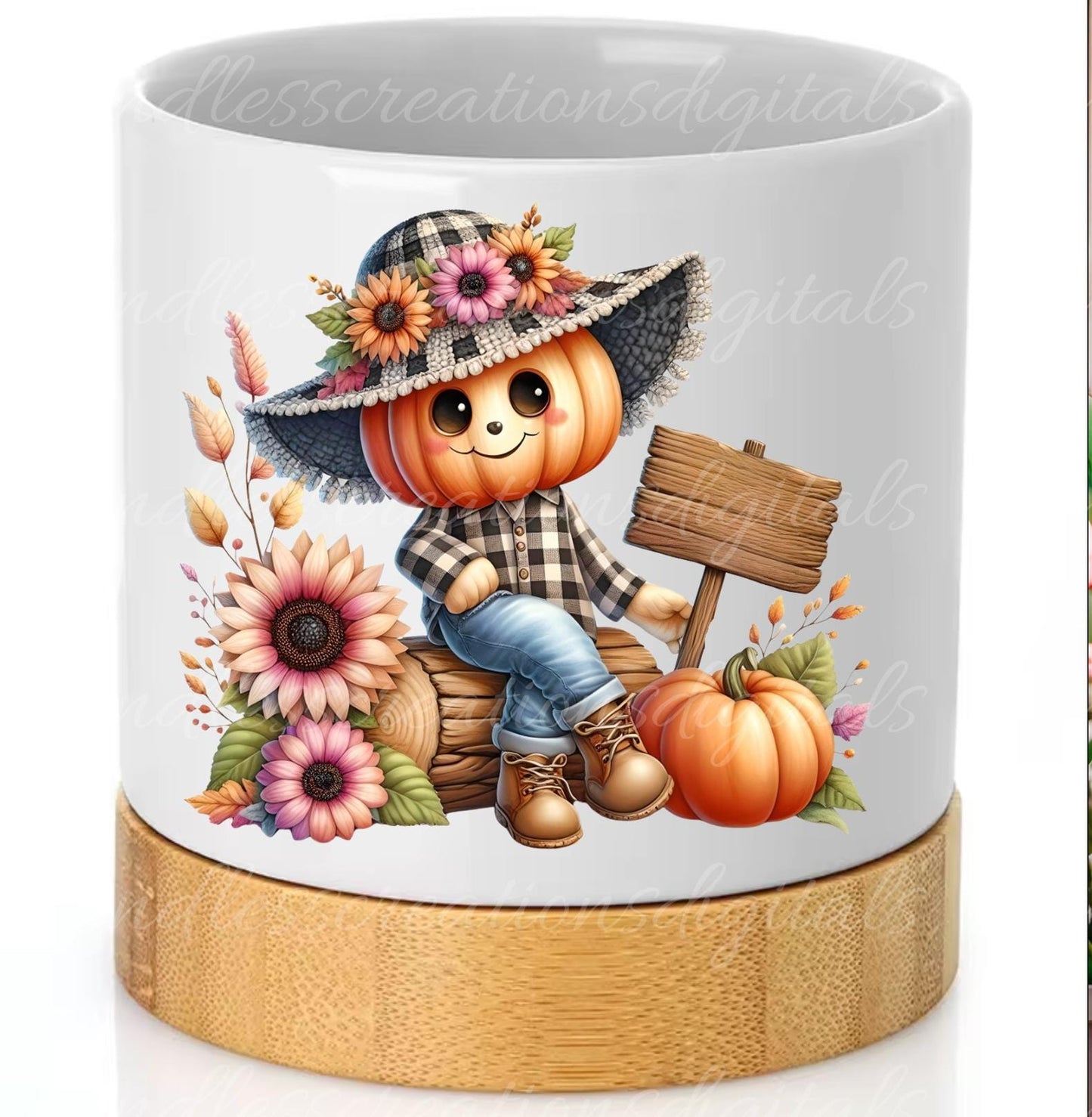 FALL PUMPKINHEAD PILLOW covers, tea towel, tote bags etc. sublimation package of 5 high definition 300 Dpi, transparent, add your own text