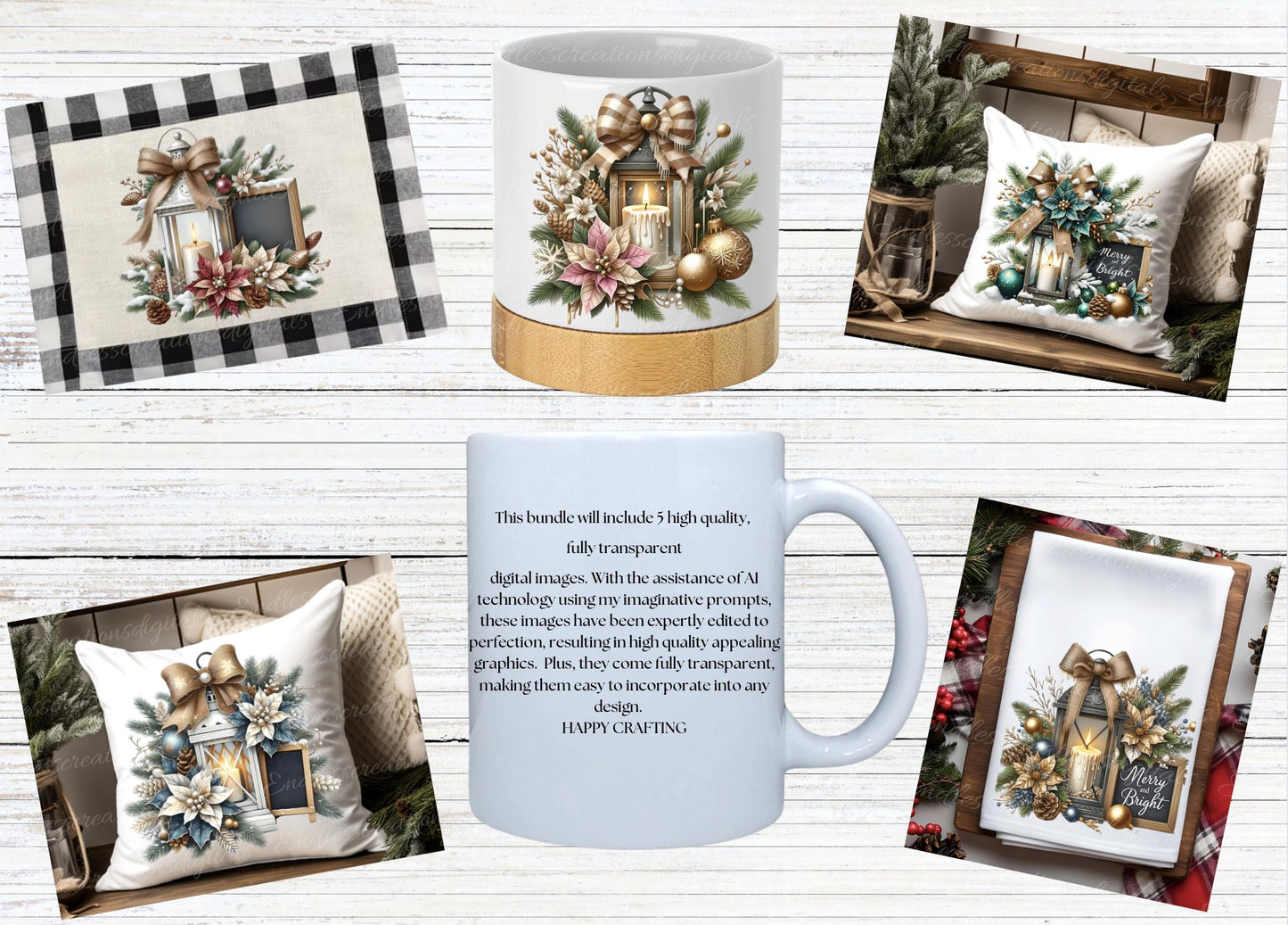 WINTER LANTERNS PILLOW TRANSPARENCIES