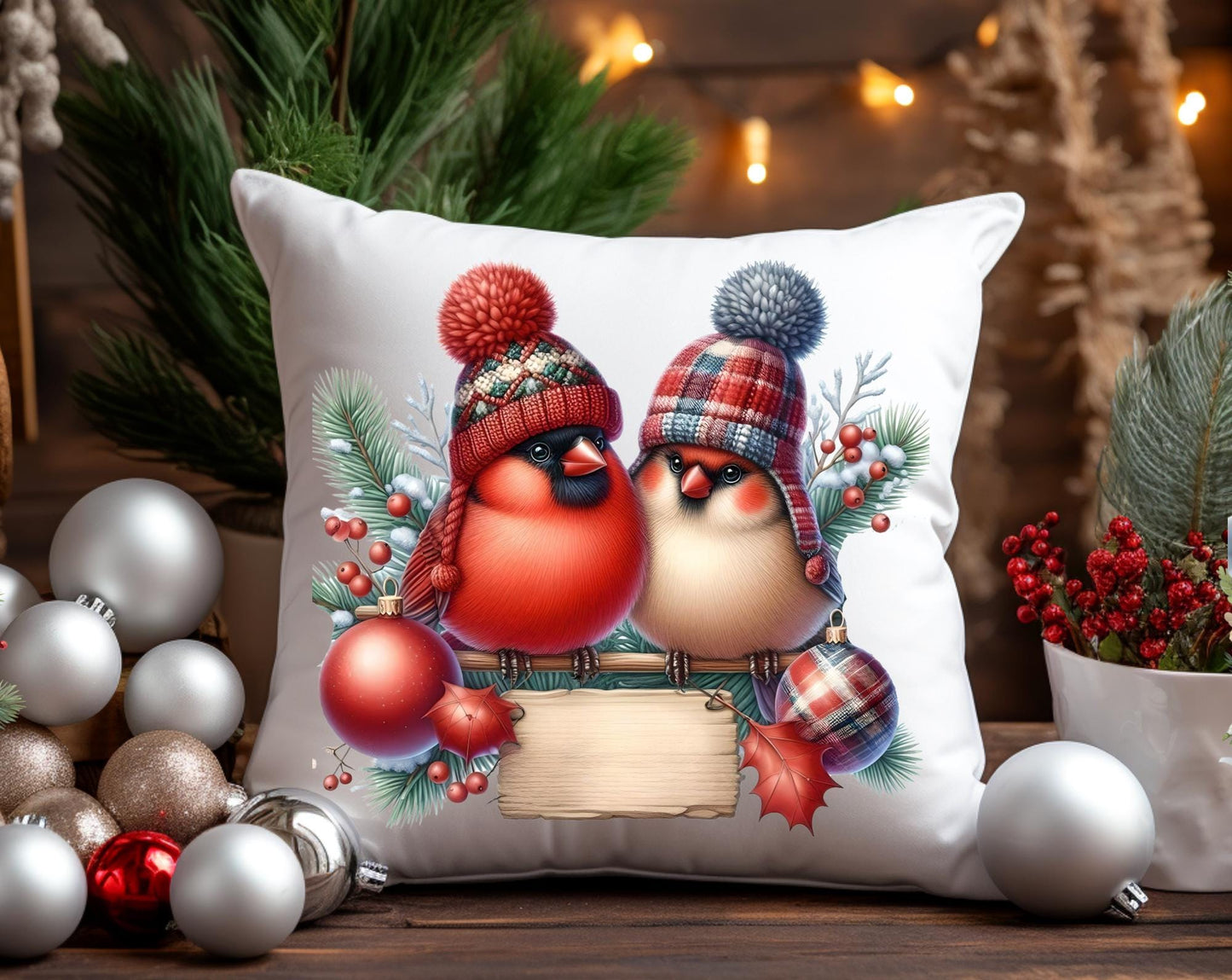 CUTE CARDINAL WINTER TRANSPARENIES