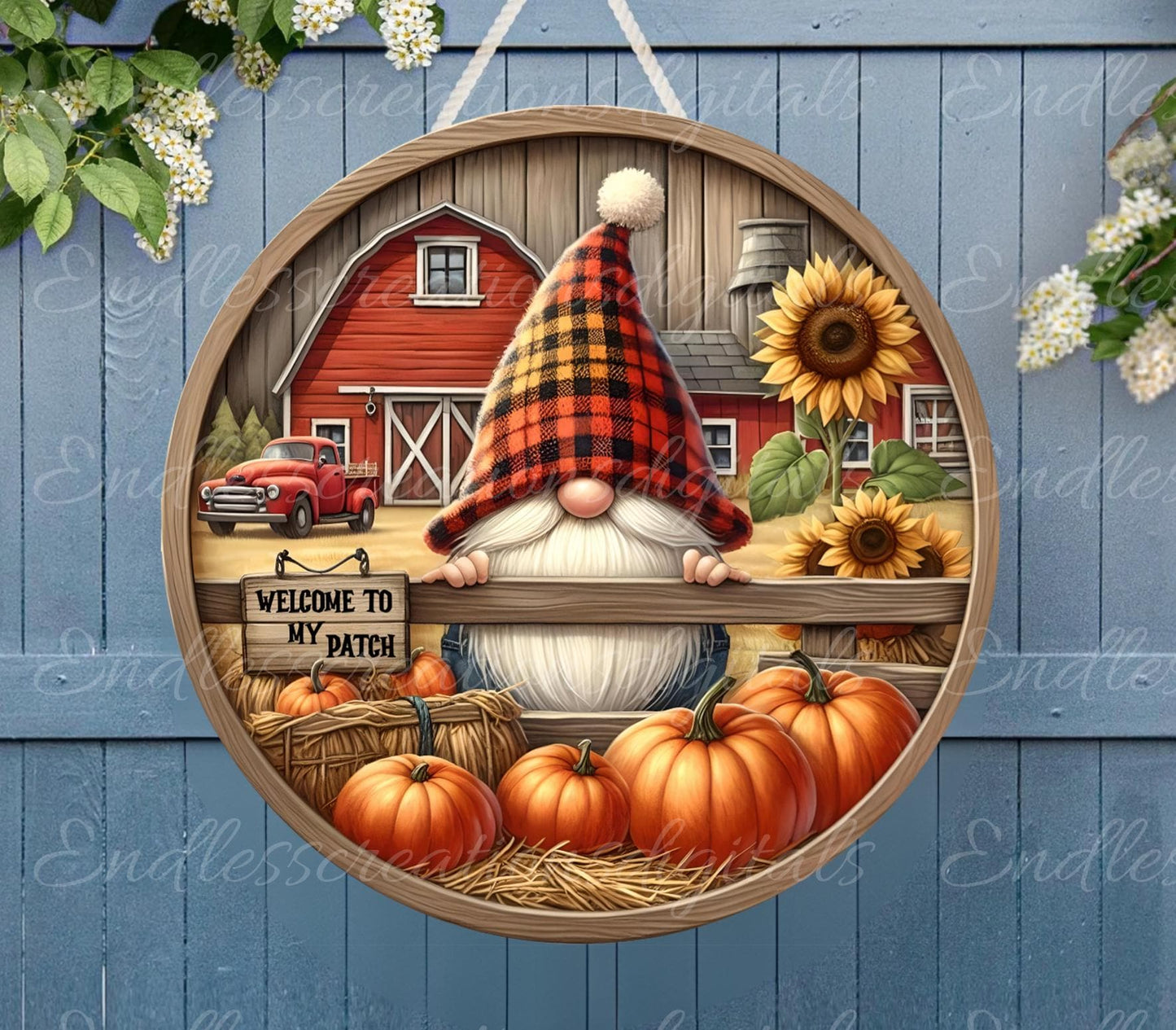 FALL GNOME WELCOME PATCH ROUND