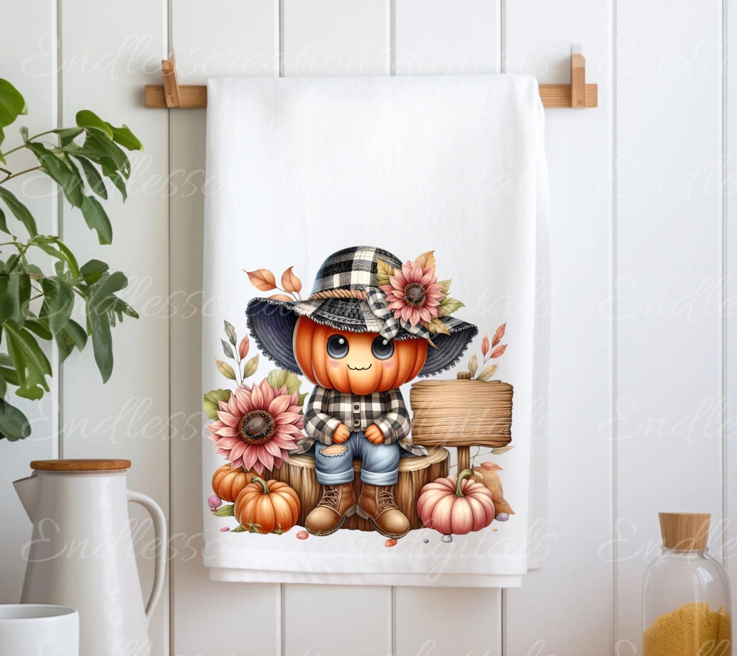 FALL PUMPKINHEAD PILLOW covers, tea towel, tote bags etc. sublimation package of 5 high definition 300 Dpi, transparent, add your own text