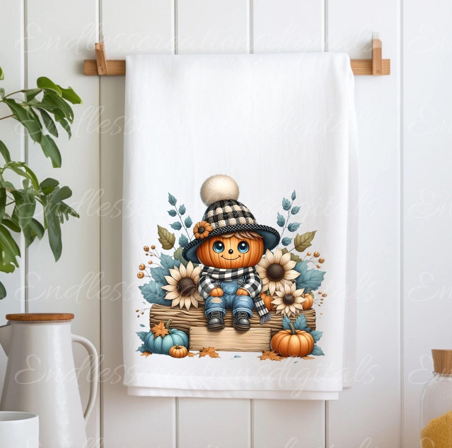 FALL PUMPKINHEAD PILLOW covers, tea towel, tote bags etc. sublimation package of 5 high definition 300 Dpi, transparent, add your own text
