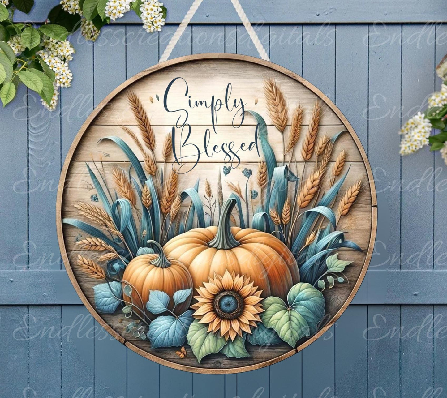 FALL DOOR HANGER, wreath sign, round cutting board png, for sublimation high resolution 2 files for download, 1 add your own text