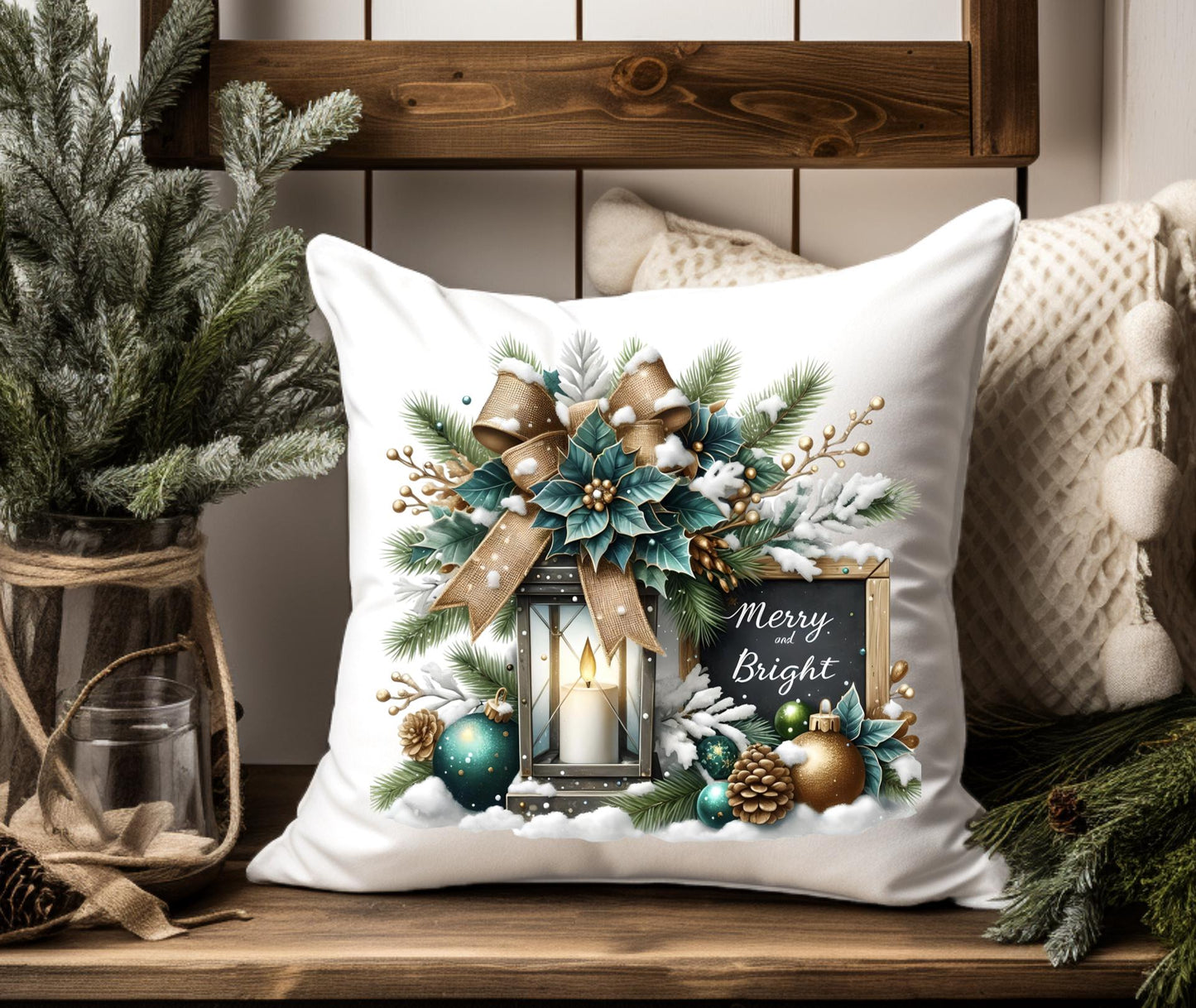 WINTER LANTERNS PILLOW TRANSPARENCIES