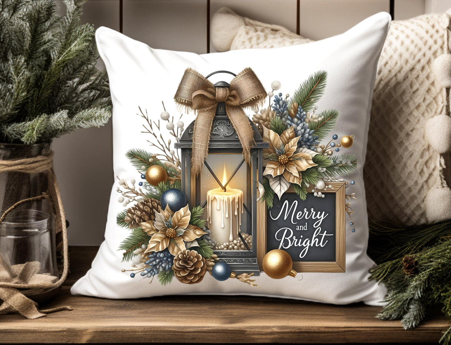 WINTER LANTERNS PILLOW TRANSPARENCIES