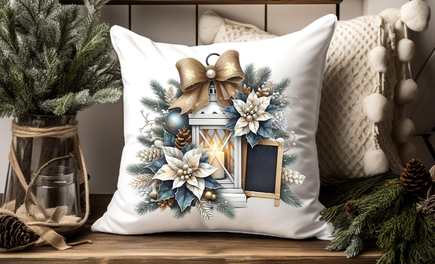 WINTER LANTERNS PILLOW TRANSPARENCIES