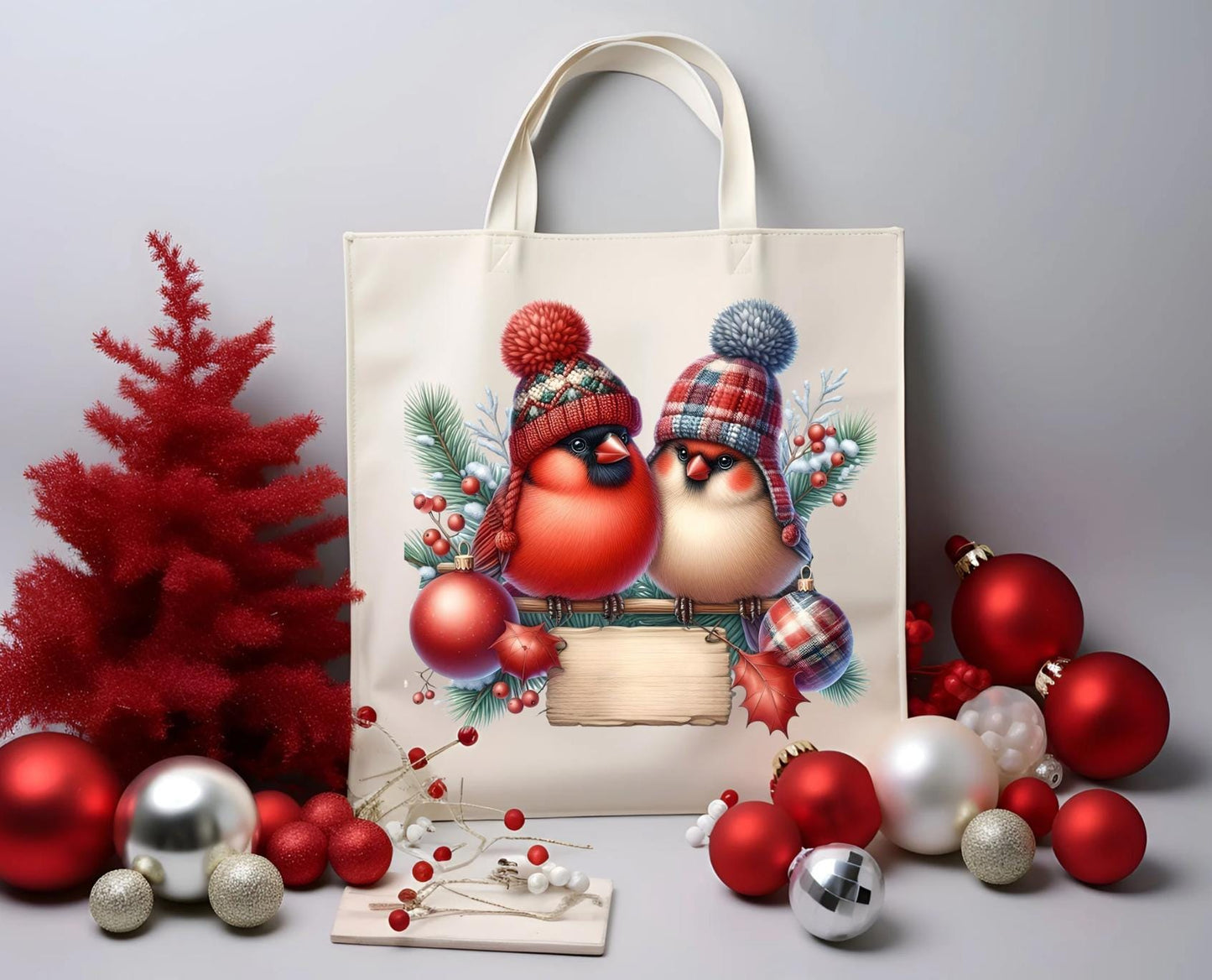 CUTE CARDINAL WINTER TRANSPARENIES