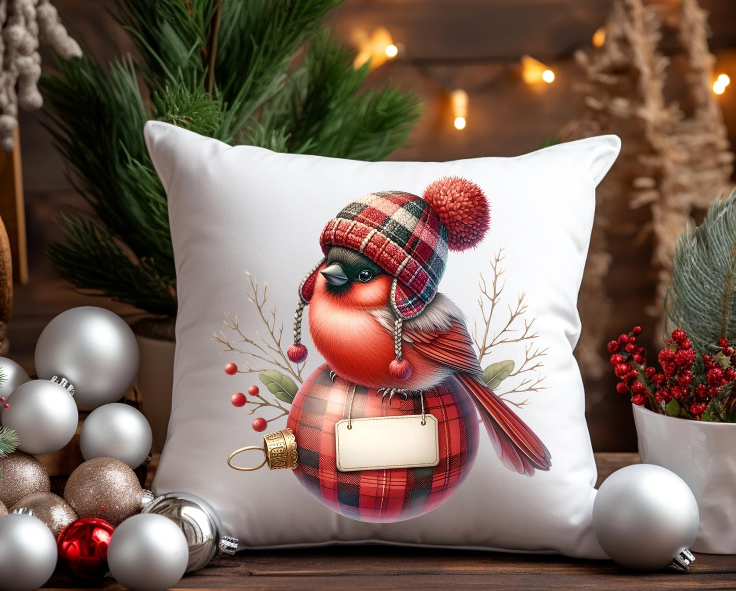 CUTE CARDINAL WINTER TRANSPARENIES