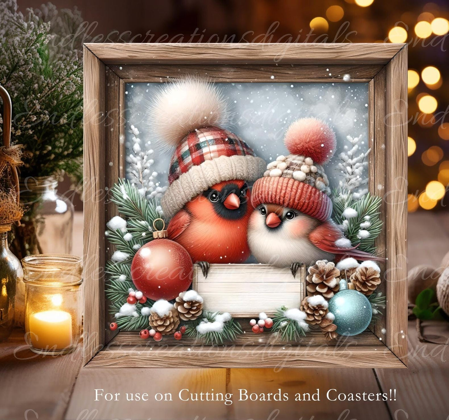 CARDINAL COUPLE WINTER