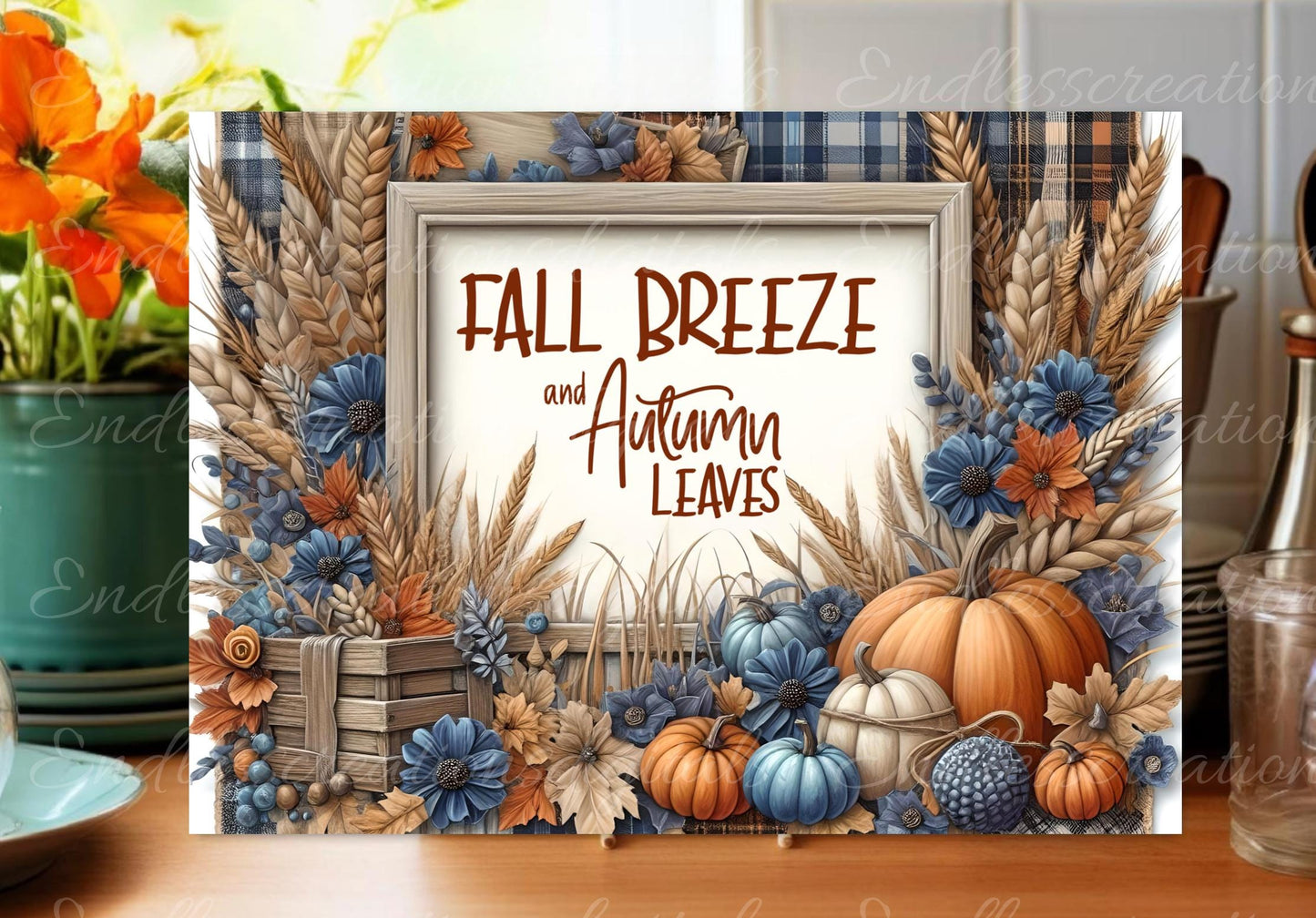 FALL AUTUMN LEAVES Cutting board sublimation sublimation high resolution, 2 files for download, 1 add your own text, can be resized