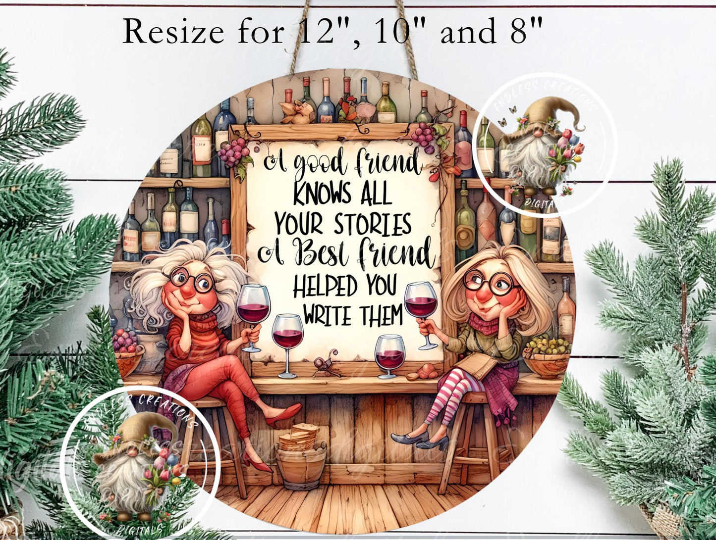 GOOD FRIENDS STORIES Christmas Ornament/Gift Tag