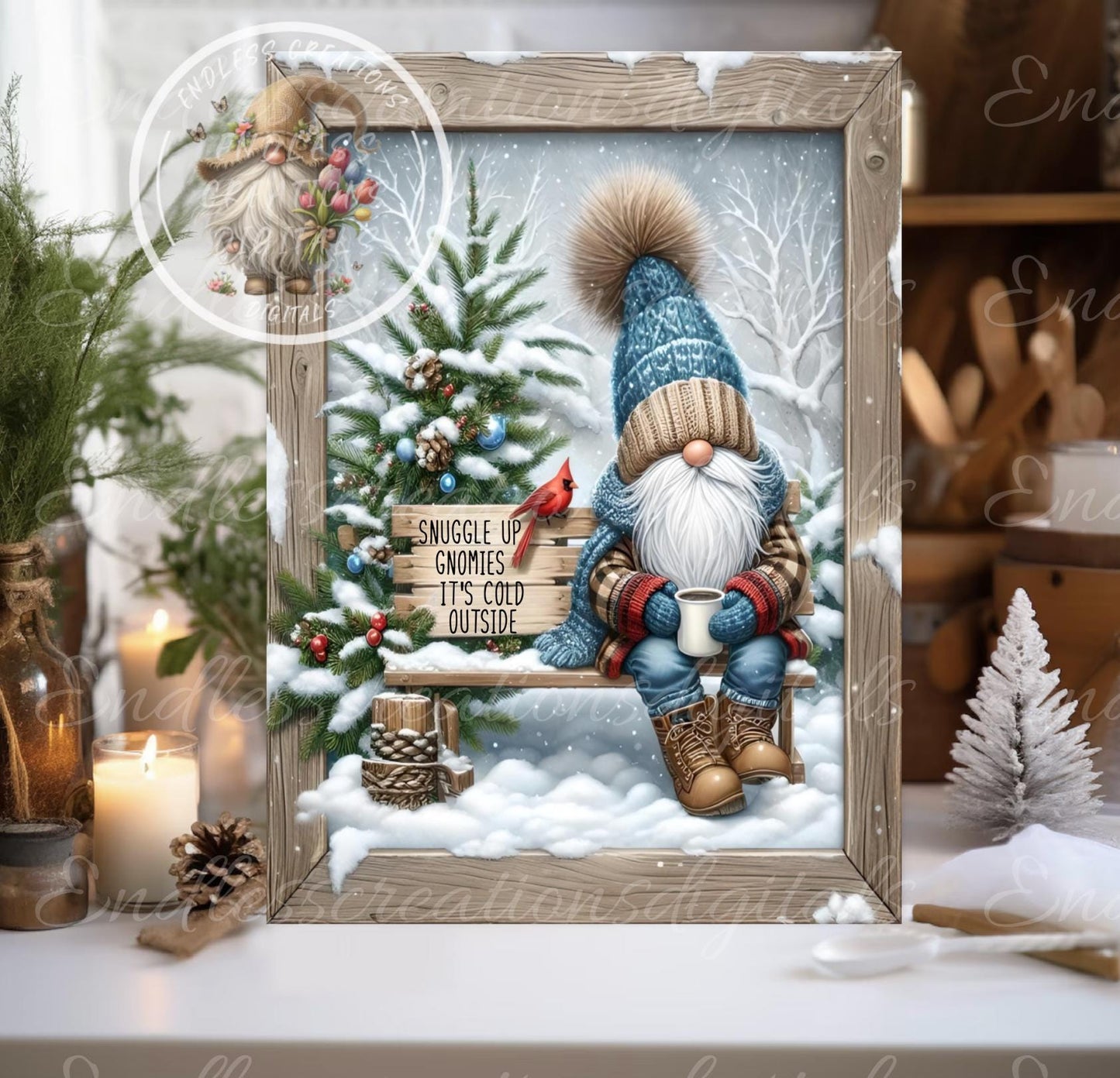 CHRISTMAS GNOMIES Door hanger, wreath sign, cutting board, can resize for sublimation high resolution 2 files 1 add text