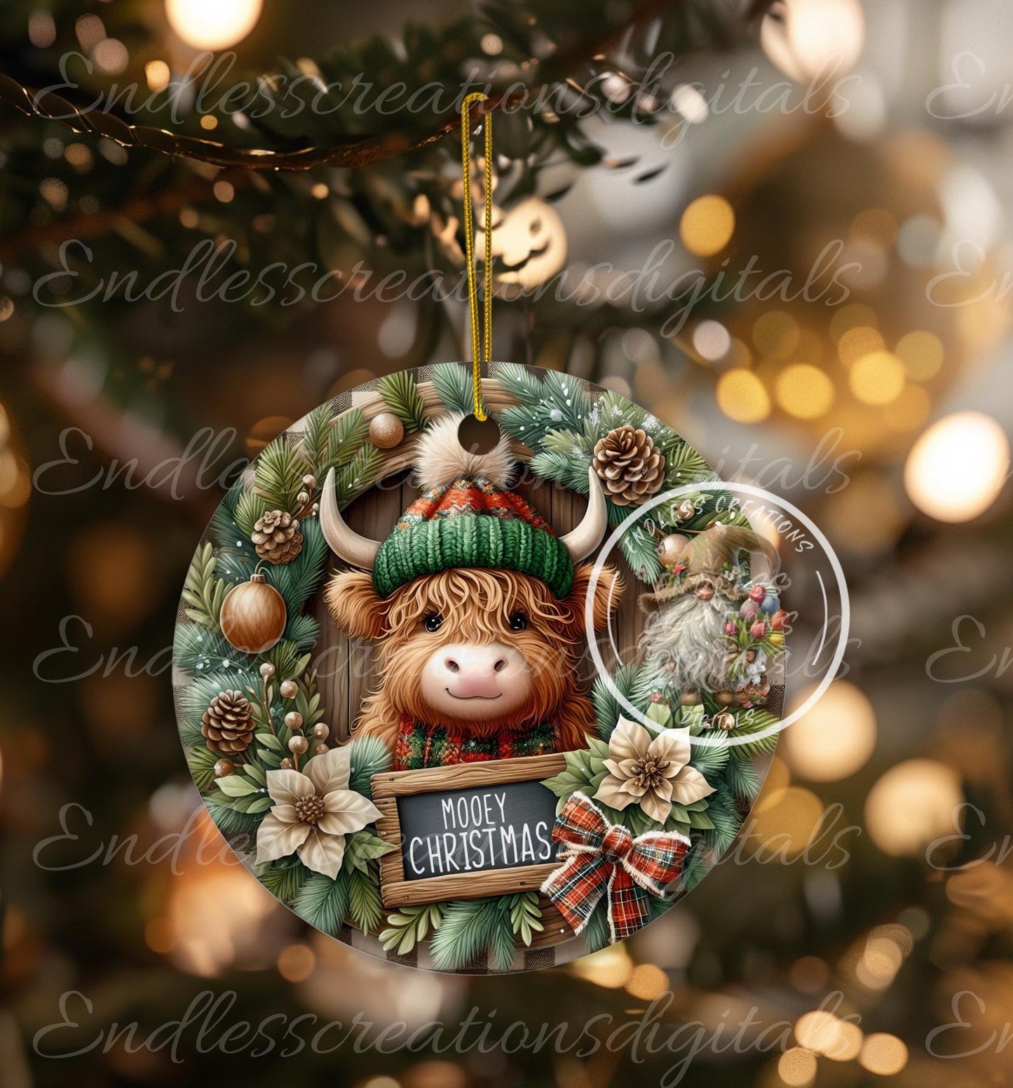 ROUND MOOEY CHRISTMAS Door hanger, wreath sign, cutting board, coasters, can resize for sublimation high resolution 2 files 1 add text