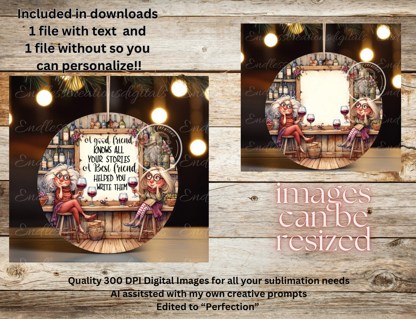 GOOD FRIENDS STORIES Christmas Ornament/Gift Tag