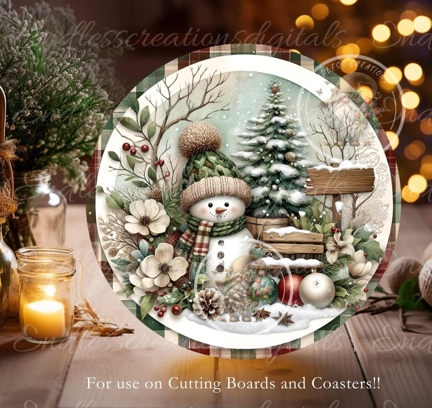 VINTAGE WINTER SNOWMAN