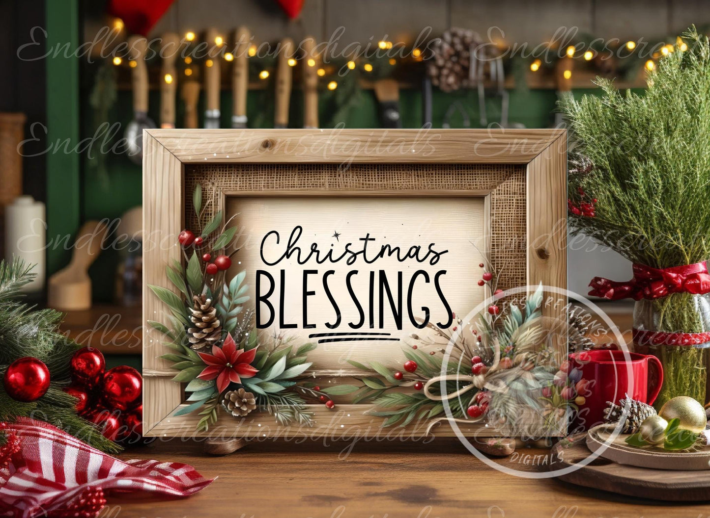 CHRISTMAS BLESSINGS RECTANGLE