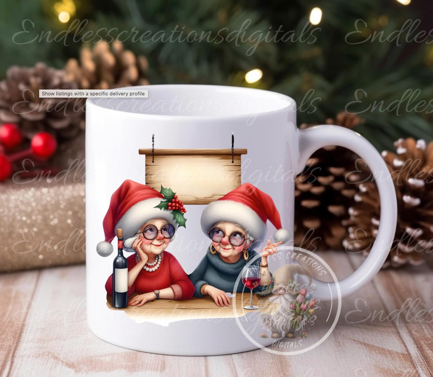 GROW OLD FRIENDS CHRISTMAS ORNAMENT/GIFT TAG