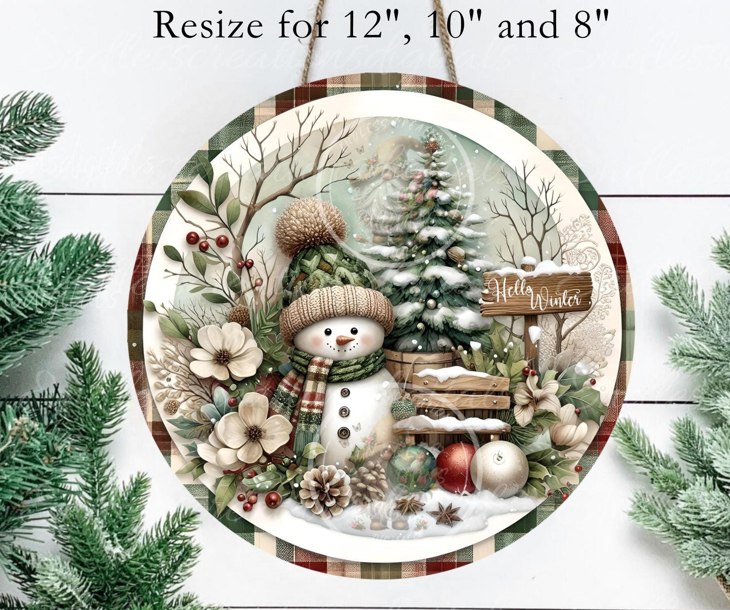 VINTAGE WINTER SNOWMAN