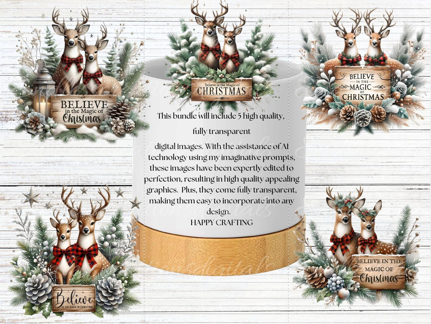 CHRISTMAS DEER TRANSPARENCY BUNDLE