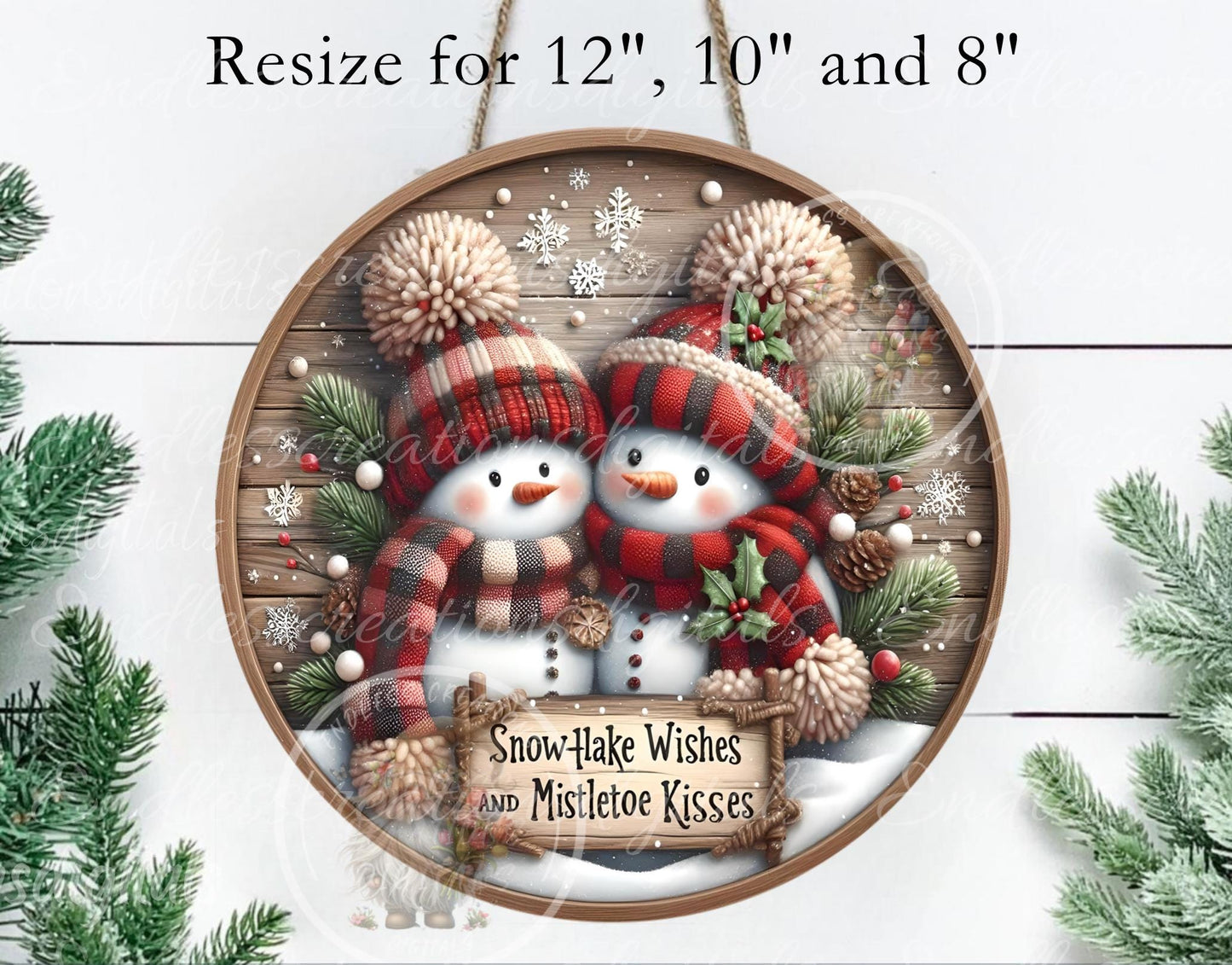 MISTLETOE KISSES WINTER ORNAMENT/GIFT TAG