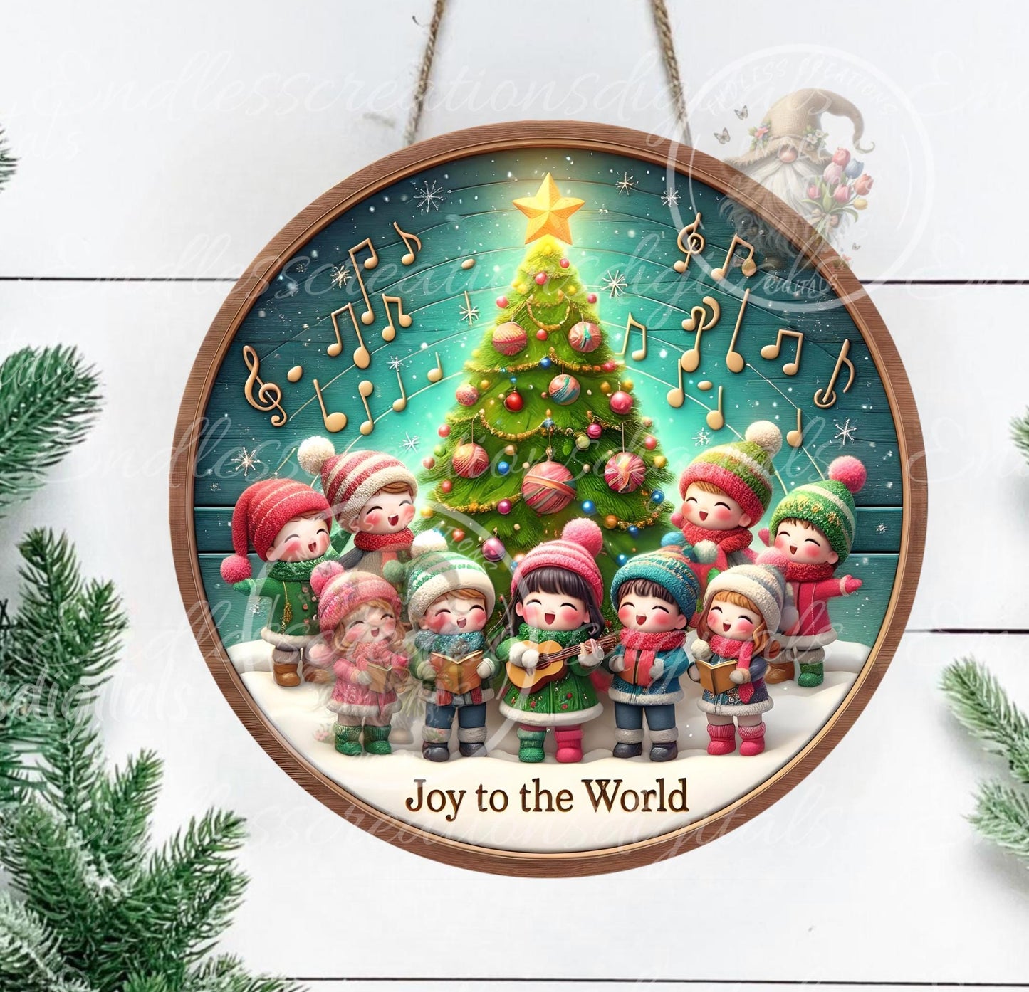 JOY TO THE World Door Hanger, cutting board, ornament sublimation high resolution 2 files for download 1 add your own text Resize