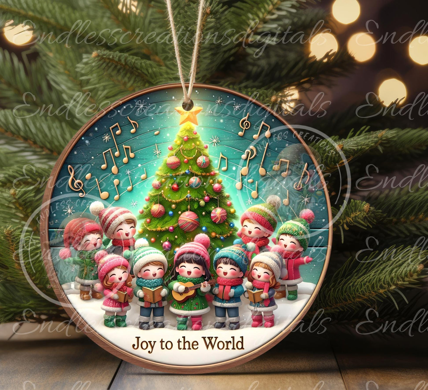 JOY TO THE World Door Hanger, cutting board, ornament sublimation high resolution 2 files for download 1 add your own text Resize