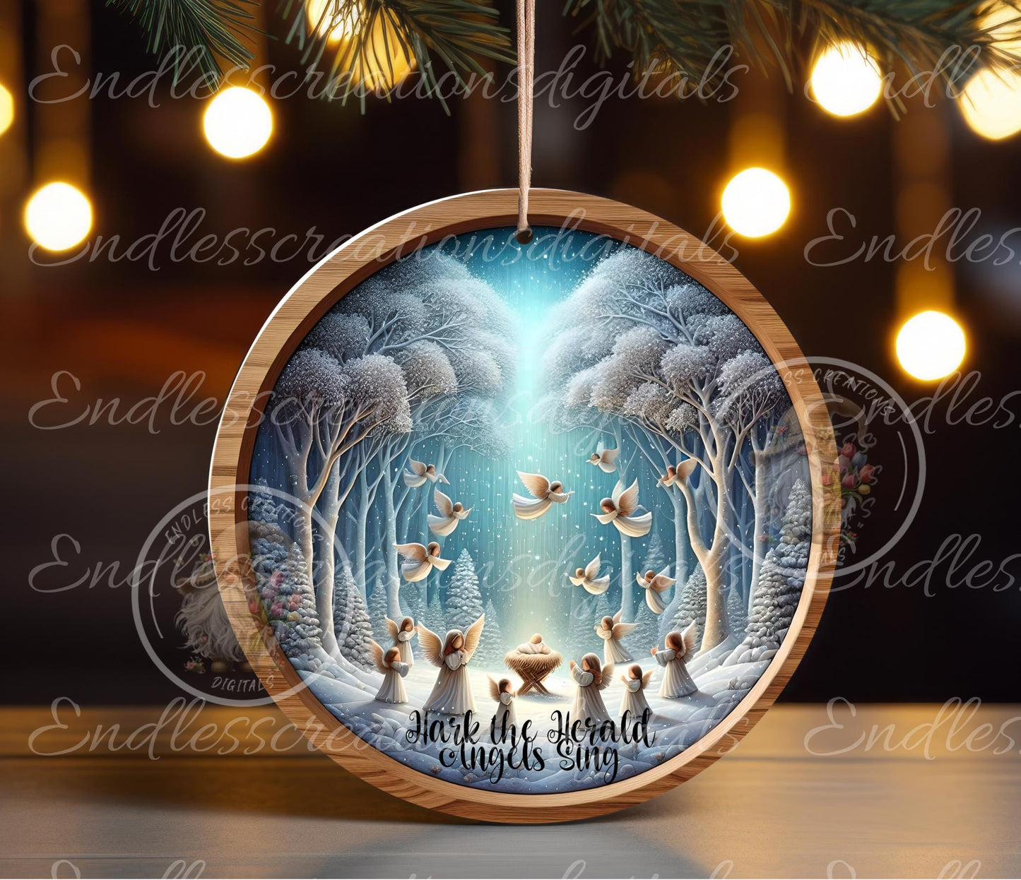 HARK THE HERALD CHRISTMAS ORNAMENTS/GIFT TAG