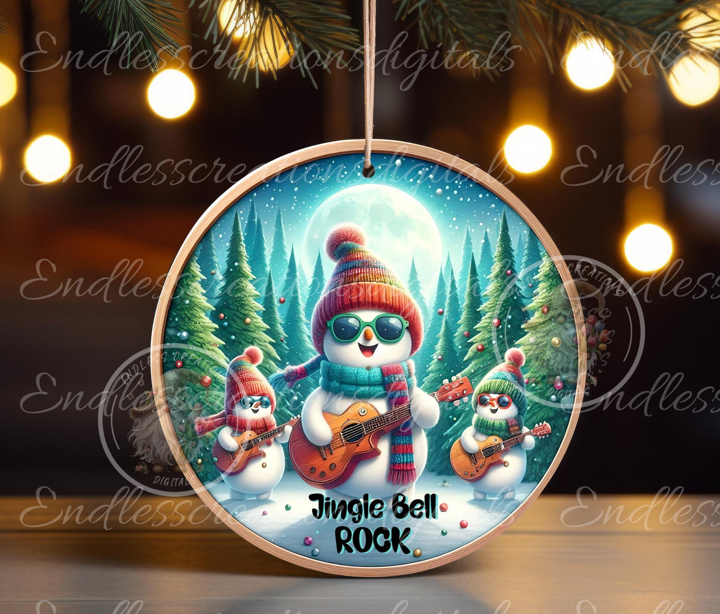 JINGLE BELL ROCK Door Hanger, cutting board ornament sublimation high resolution 2 files for download 1 add your own text Resize to 3"