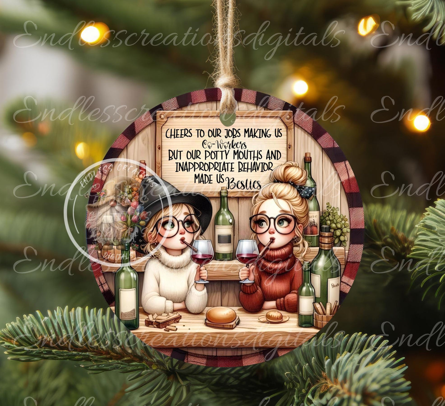 CO-WORKERS FRIEND ORNAMENT/GIFT TAG