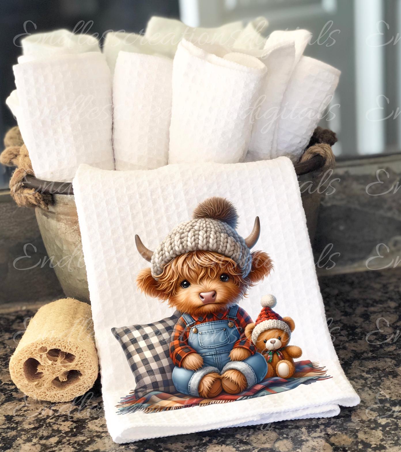 WINTER COW Pillow covers, tea towel, tote bags mugs plant pots etc. sublimation 5 high definition 300 Dpi, transparent, add your own text