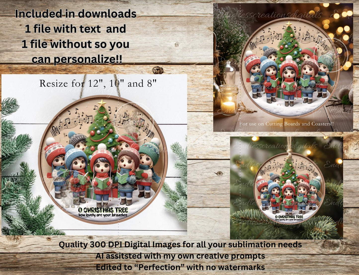 O CHRISTMAS TREE ROUND ORNAMENT