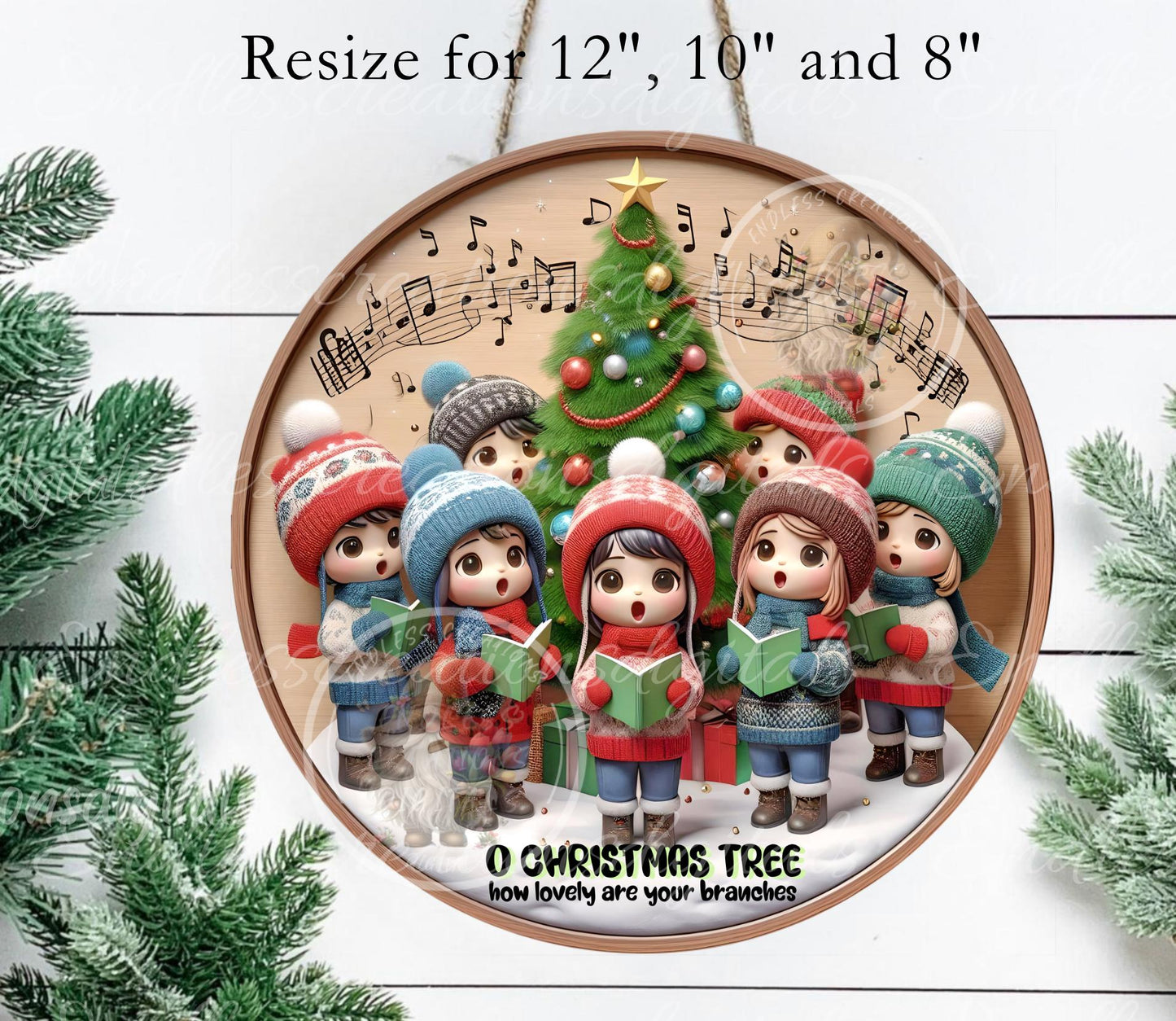 O CHRISTMAS TREE ROUND ORNAMENT