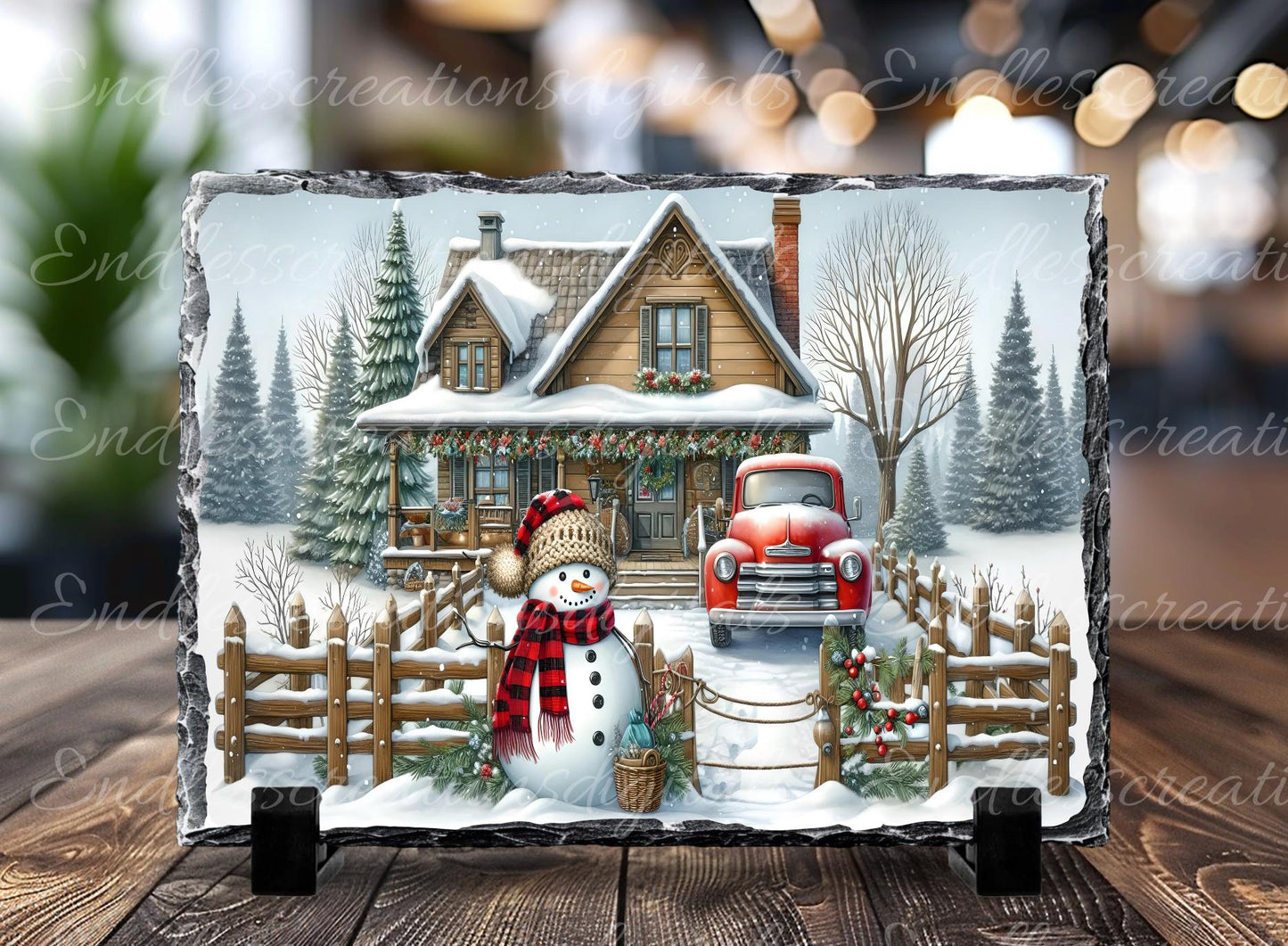 WINTER SCENE CUTTING board, sublimation slates, aluminum signs sublimation high resolution, 300 dpi