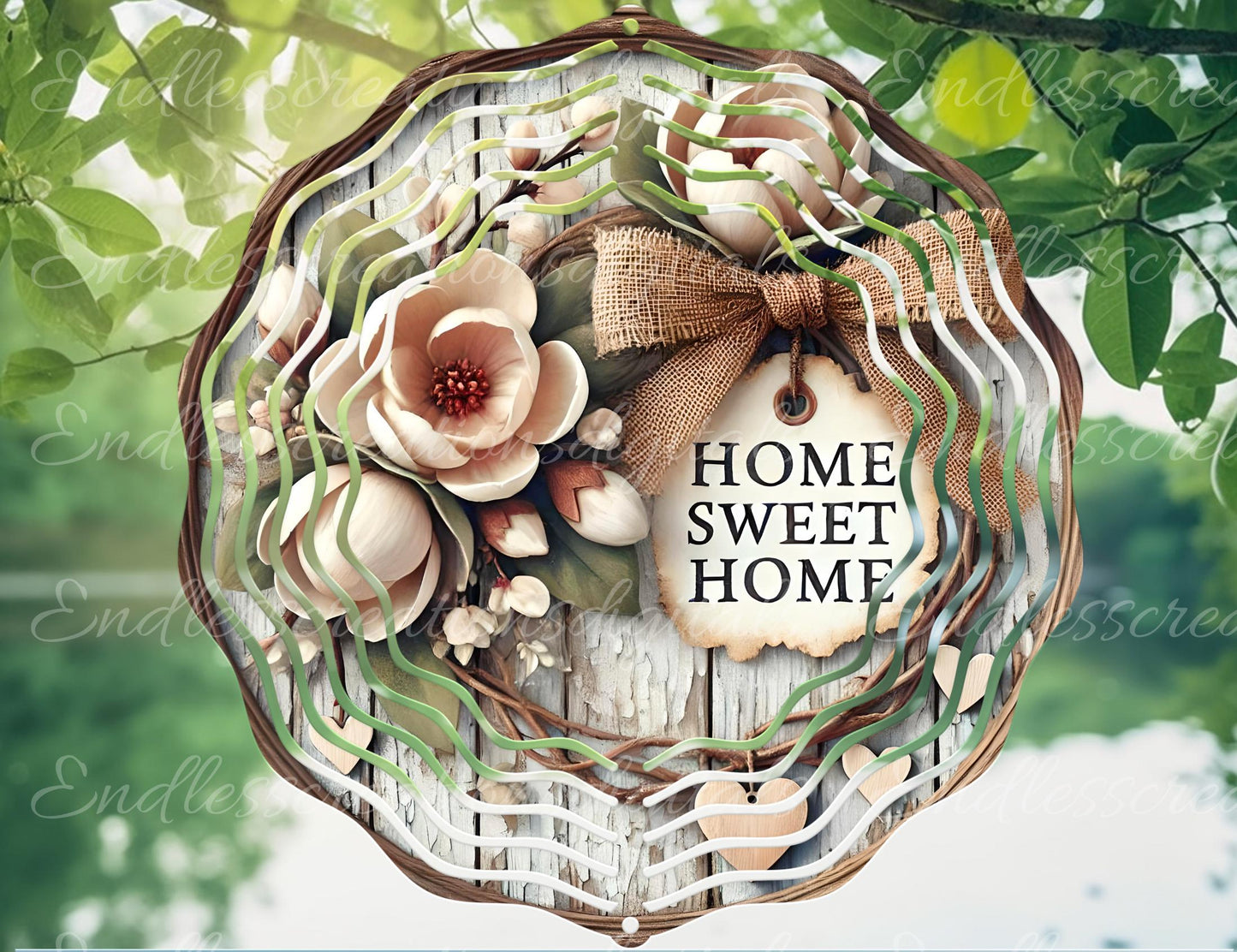HOME SWEET HOME Spring door hanger keychain, round slate, for sublimation high resolution can be resized, 2 files 1 blank, resize
