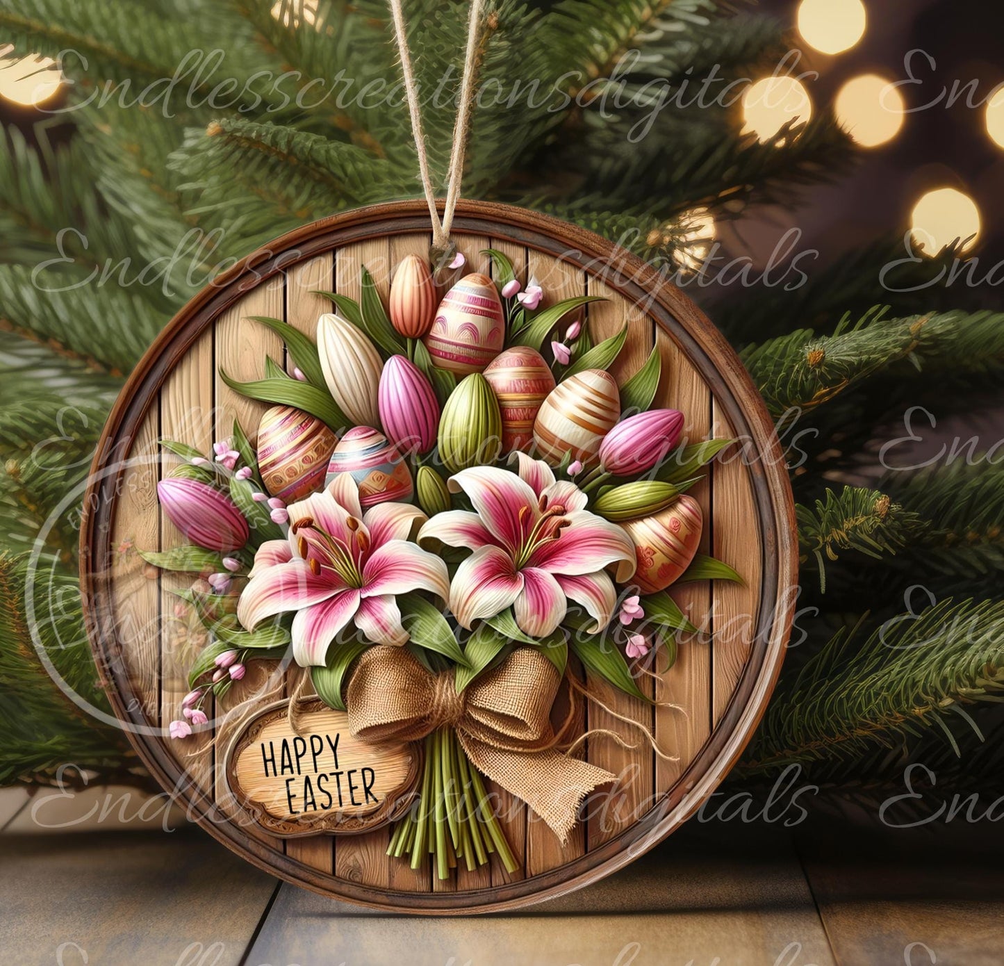 EASTER FLORAL BOUQUET Wreath Sign, door hanger, slate for sublimation high resolution, 2 files for download, 1 add your own text