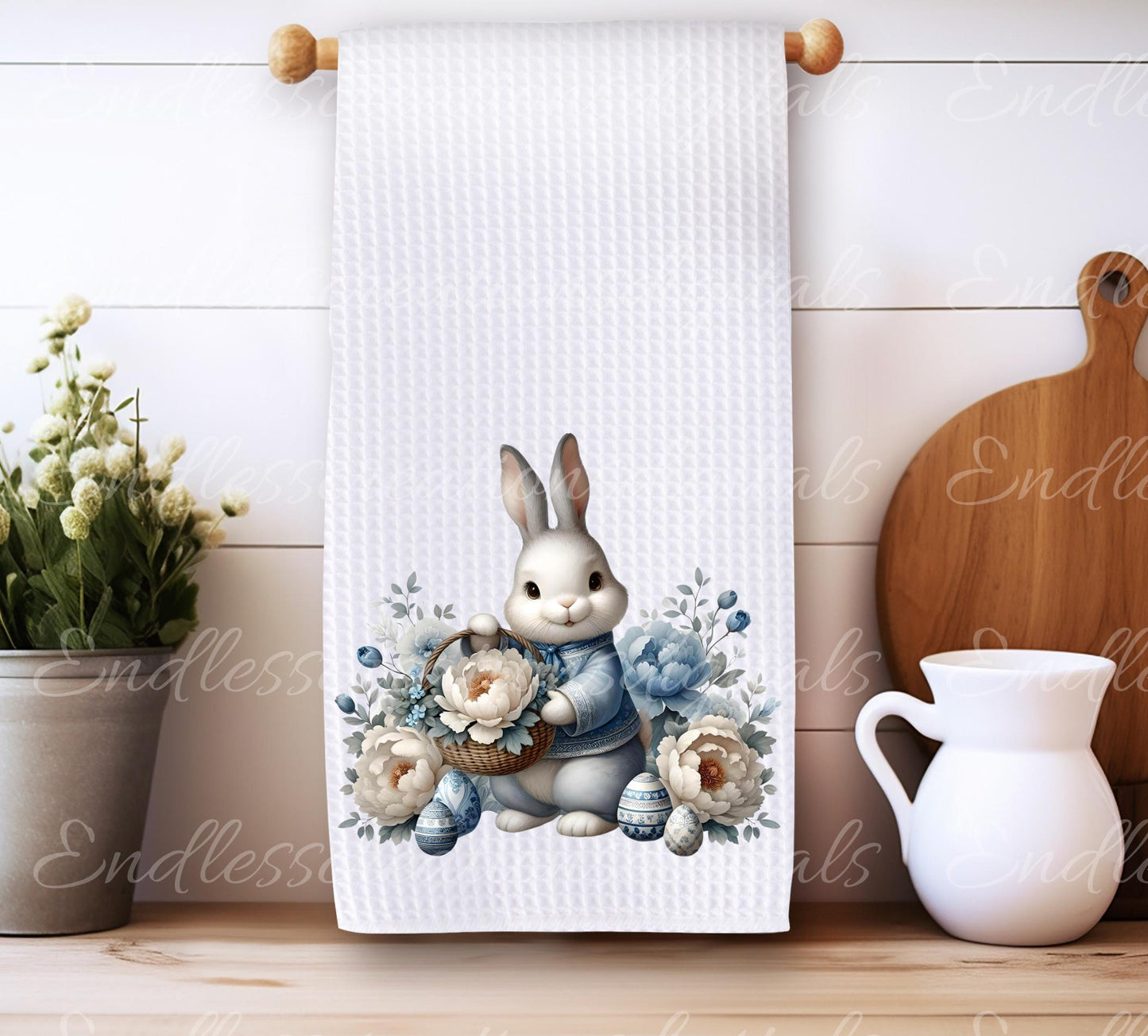 BLUE TOILE EASTER Rabbits