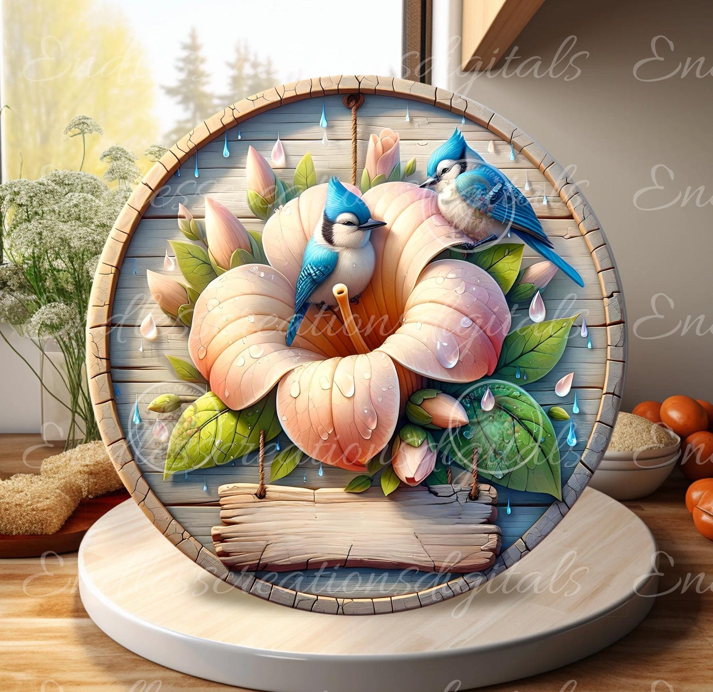 BABY BLUE JAYS Spring Summer Floral