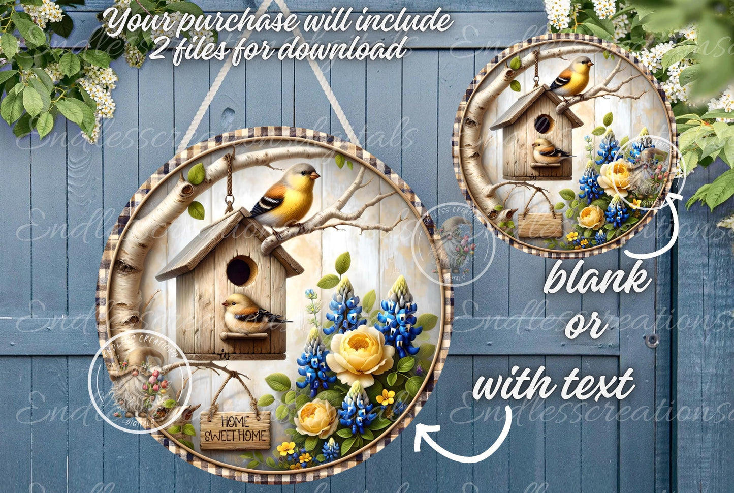 HOME SWEET HOME Finches Birdhouse