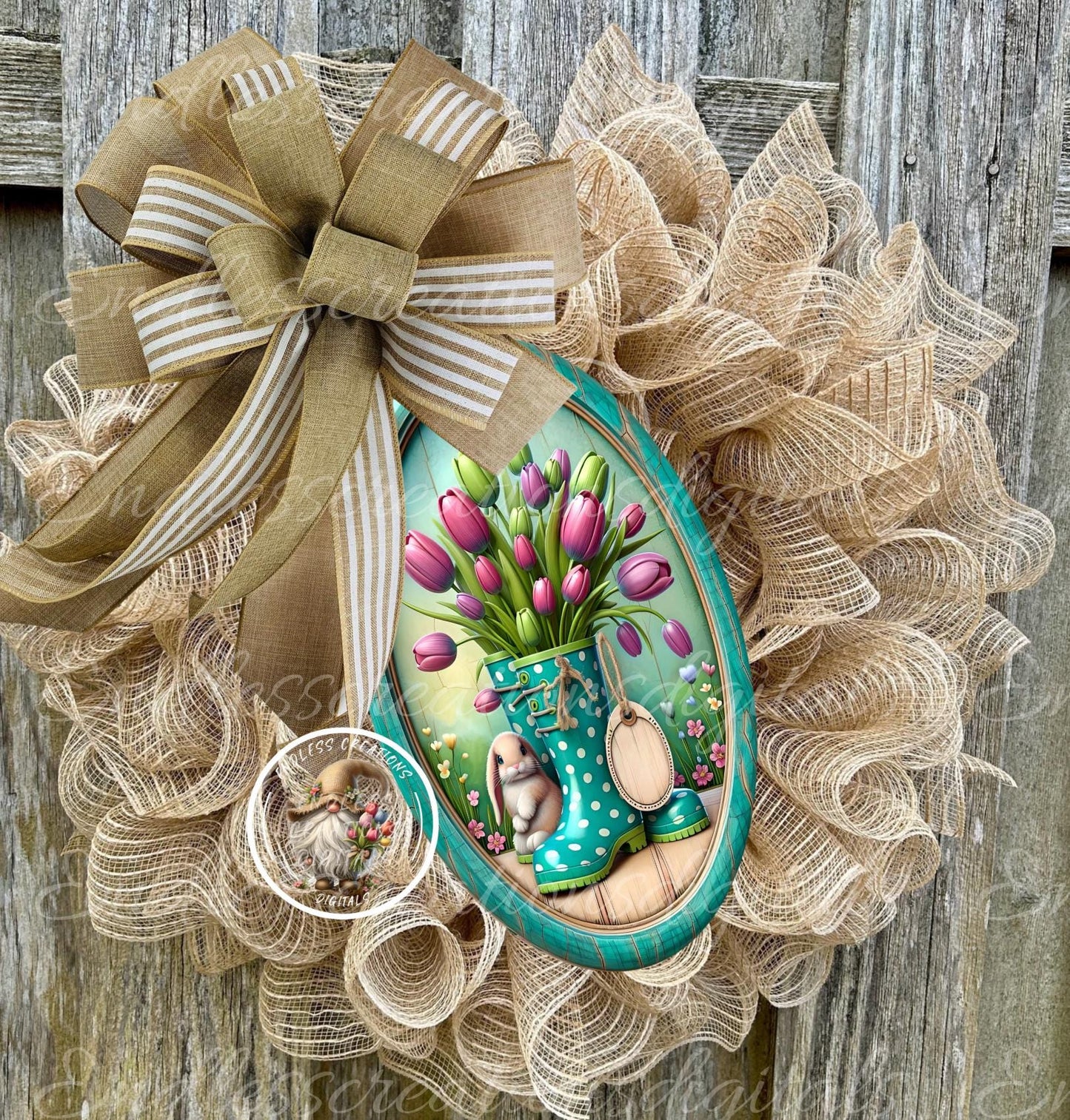 OVAL DIGITAL SPRING TULIPS