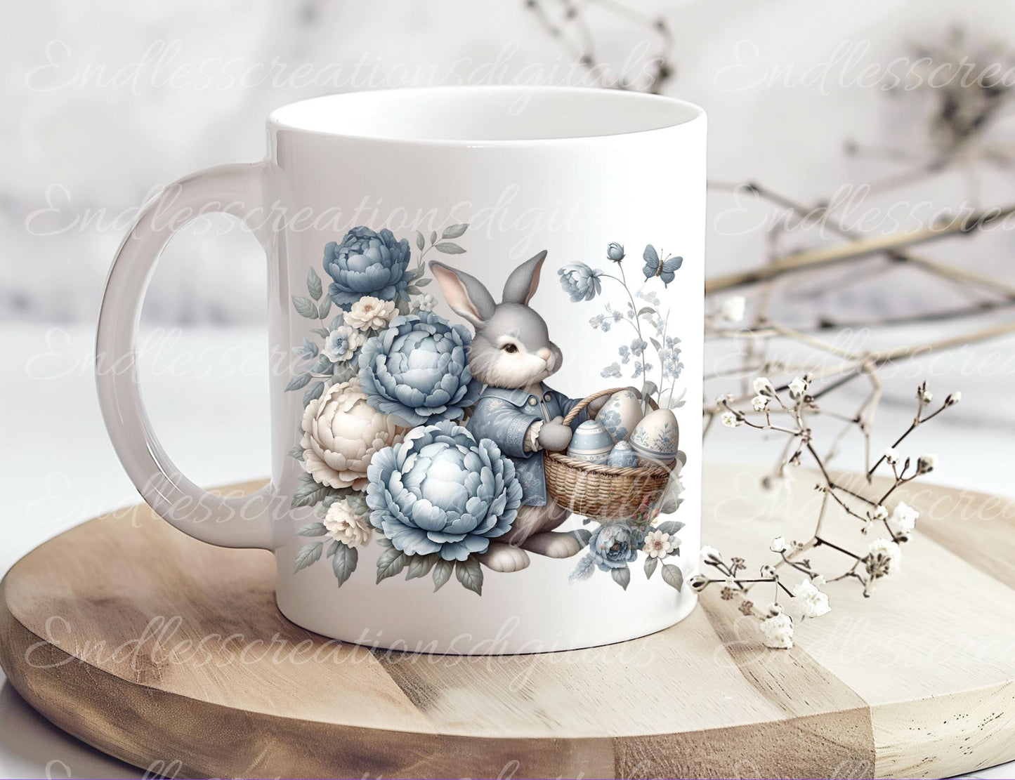 BLUE TOILE EASTER Rabbits