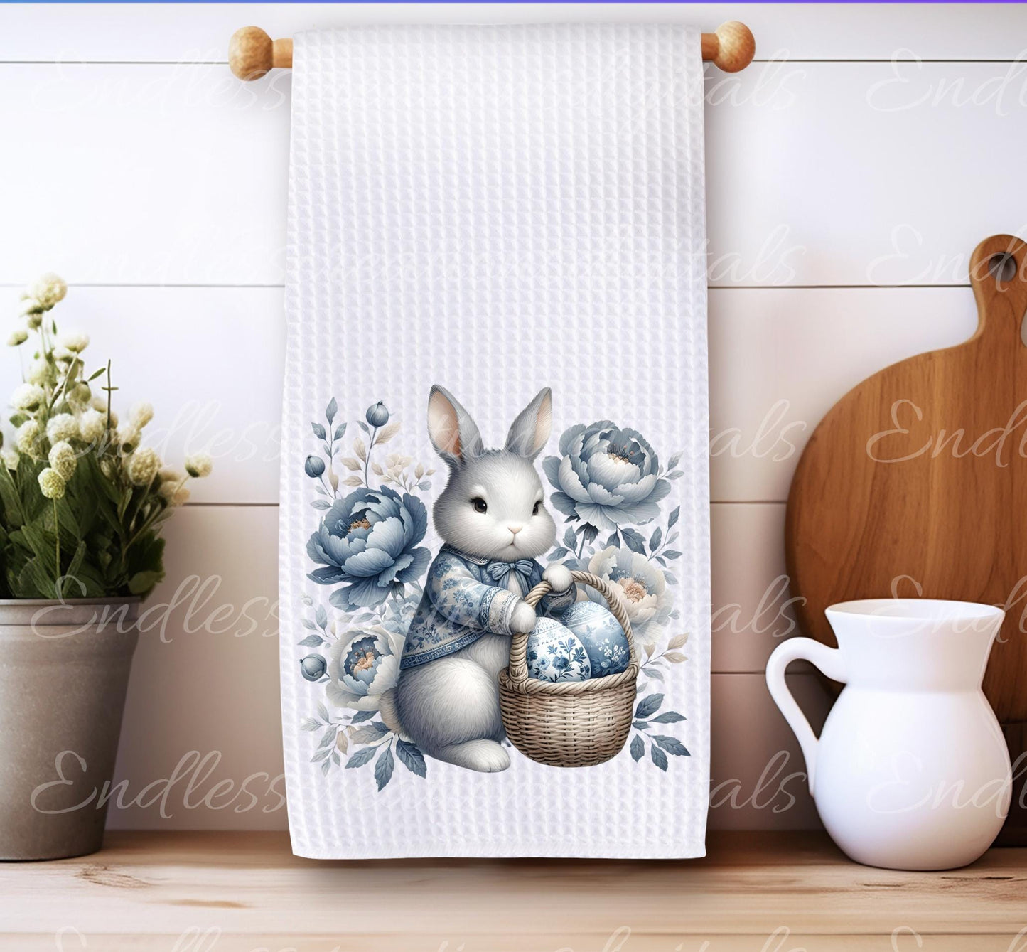 BLUE TOILE EASTER Rabbits