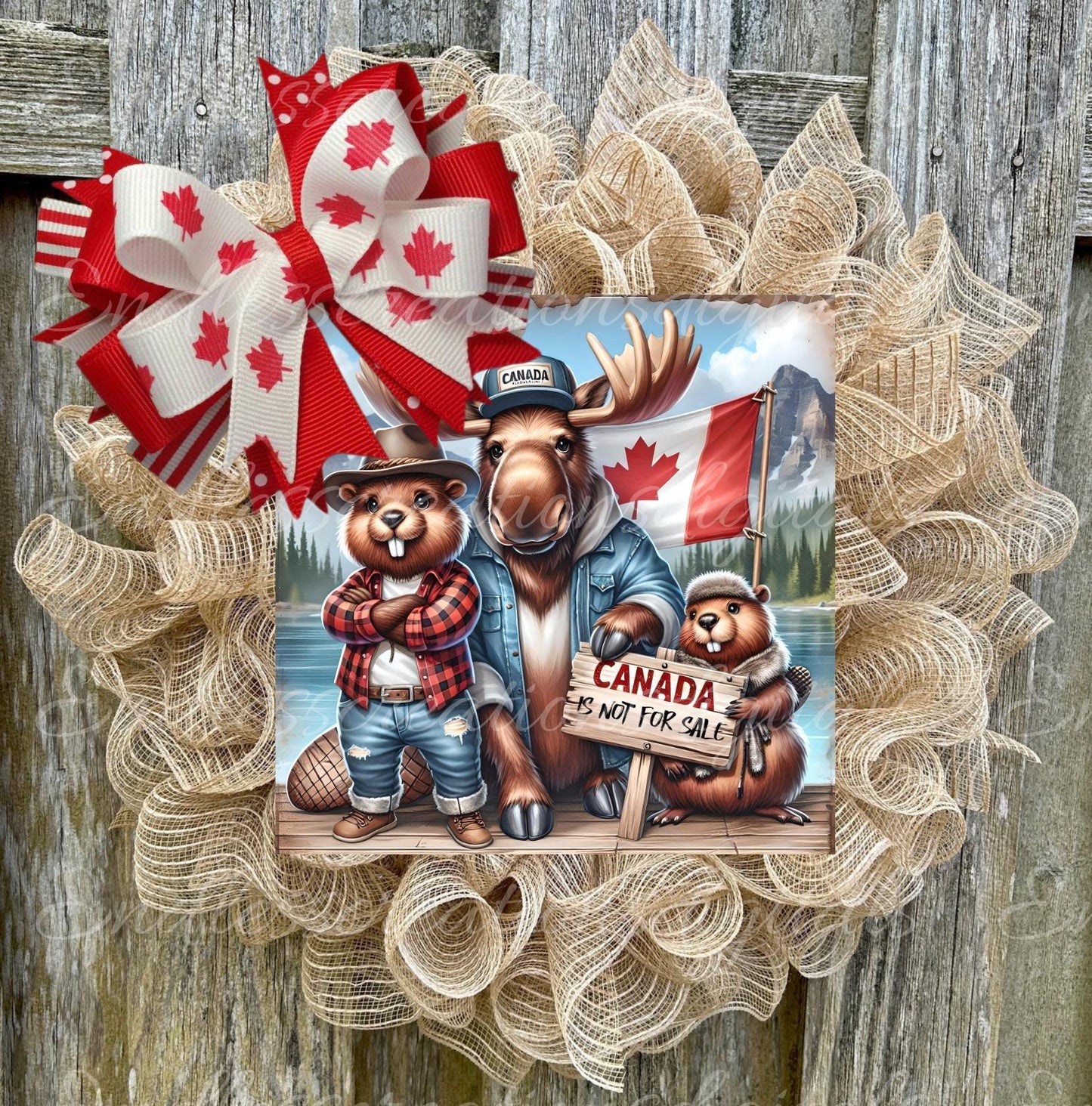 SQUARE CANADA BEAVER Moose Not For Sale
