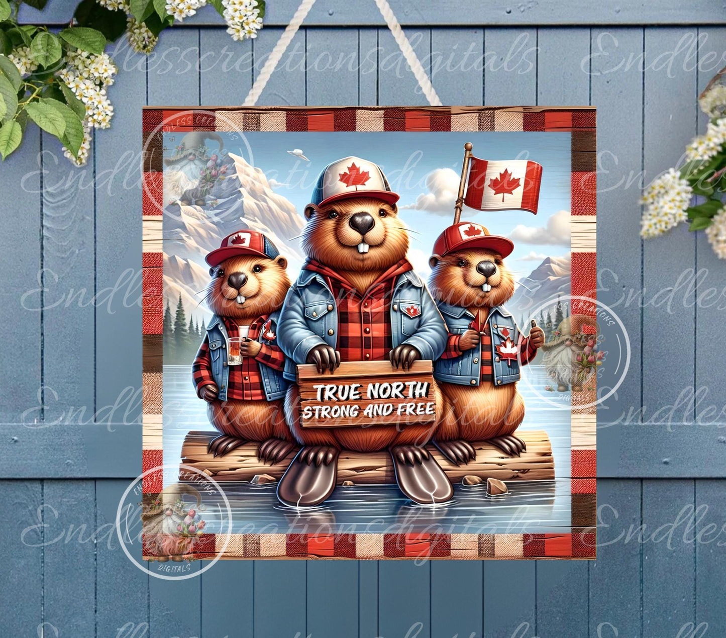 SQUARE CANADA MOOSE Beaver Strong and Free