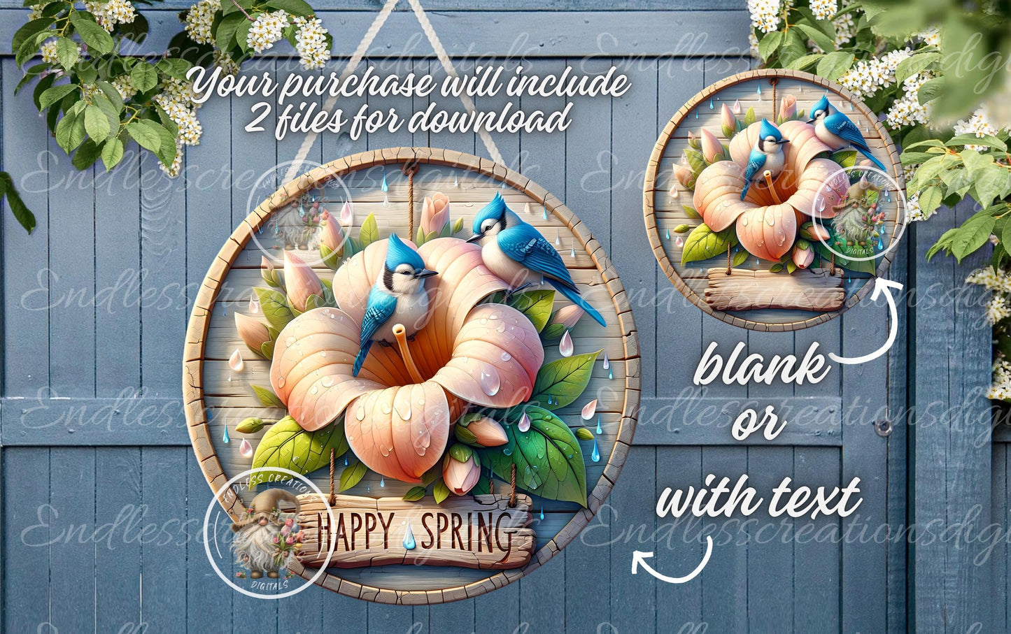 BABY BLUE JAYS Spring Summer Floral