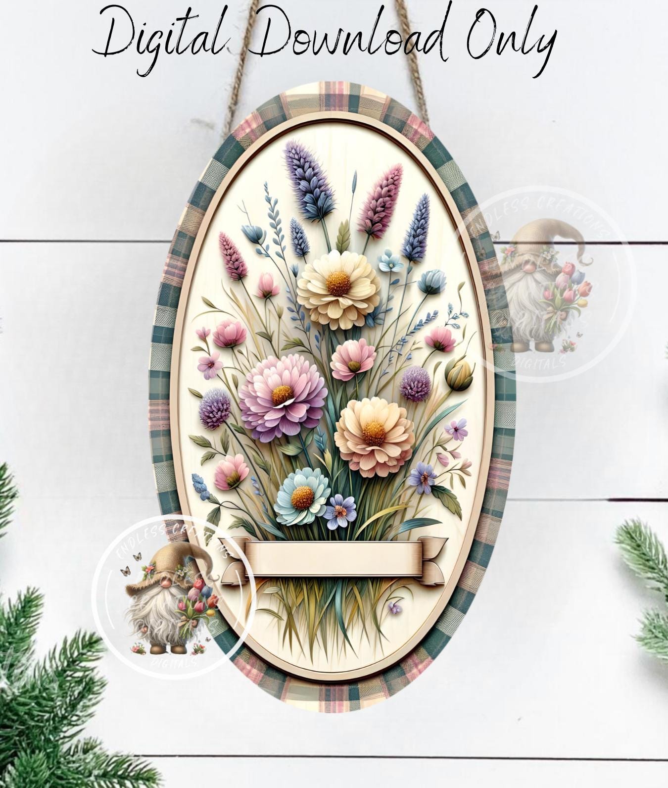 OVAL DIGITAL WELCOME WILDFLOWERS